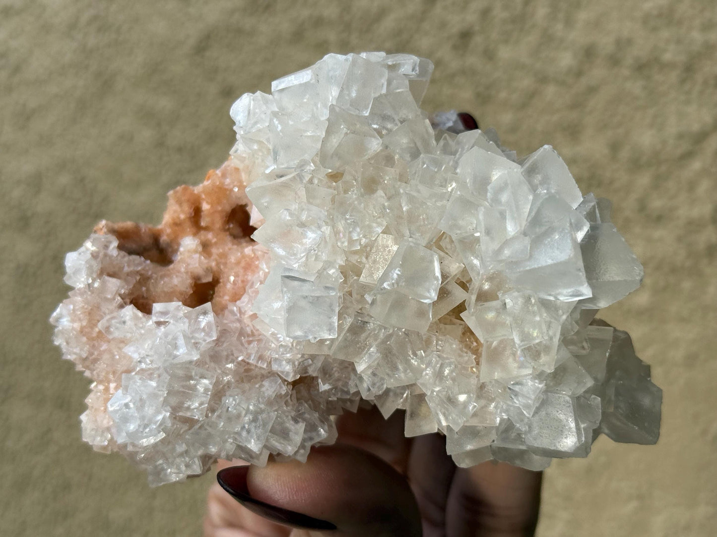 Cubic Calcite Specimen, Calcite From India, Raw Calcite, UV reactive Calcite from India, Fluorescent Mineral Specimen, Tucson Gem show Find