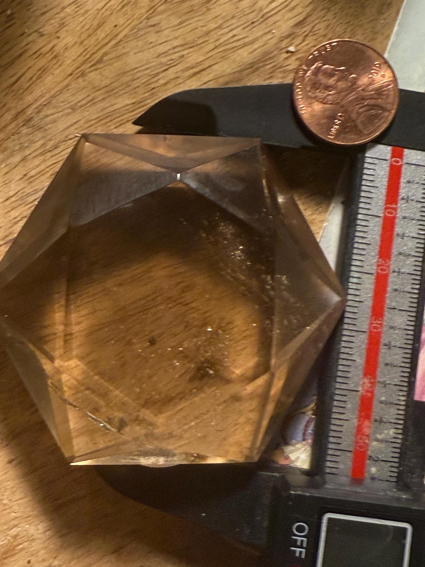 Crystal Hexagon Faceted Quartz, Star Of David Quartz, Faceted Smoky Quartz, Merkaba Quartz, Metaphysical Gifts, Crystal Gifts