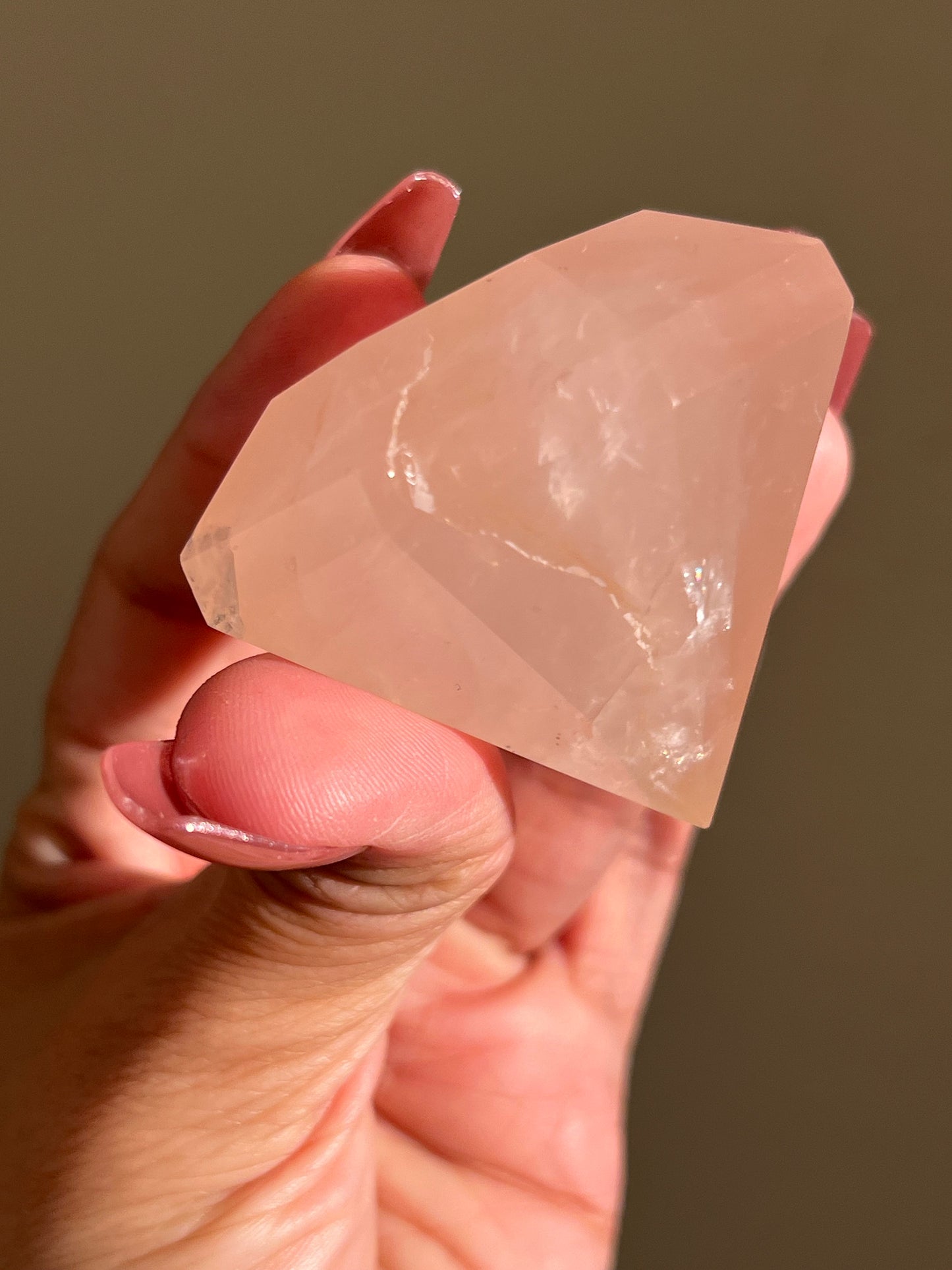 Rose Quartz Diamond Carving, Rose Quartz Diamond, Authentic Natural Rose Quartz, Rose Quartz, Crystals Gift, Metaphysical gits, Gift for Her