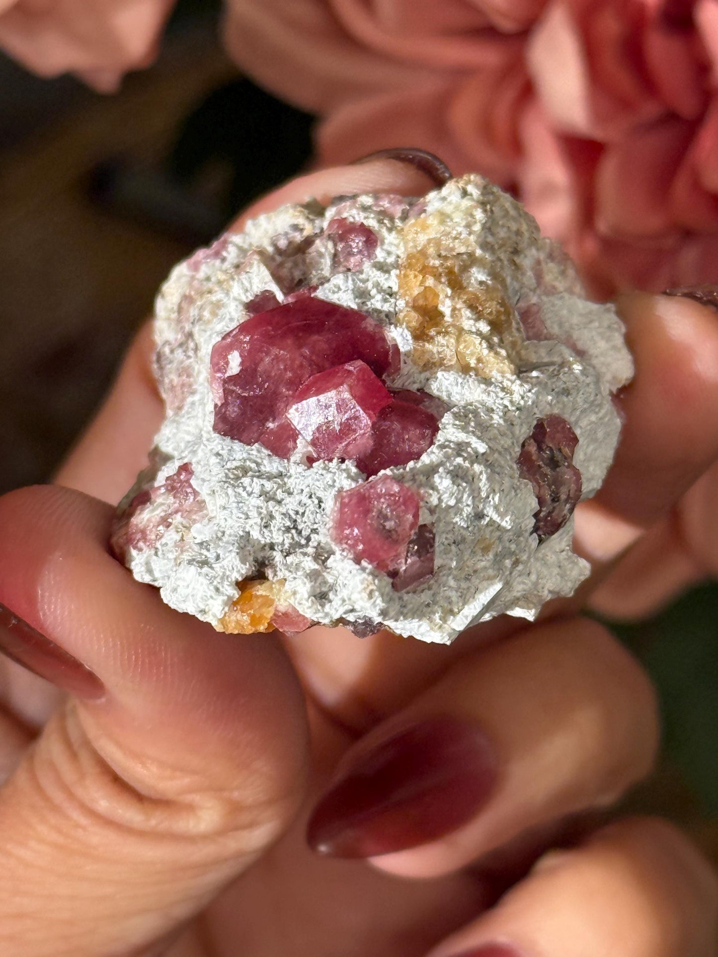 Raspberry Garnet, Grossular Garnet, Raspberry Garnet from Coahuila, Mexico, Raw Mineral Specimen, Garnet, Garnet Raw Stone, Crystal Gifts
