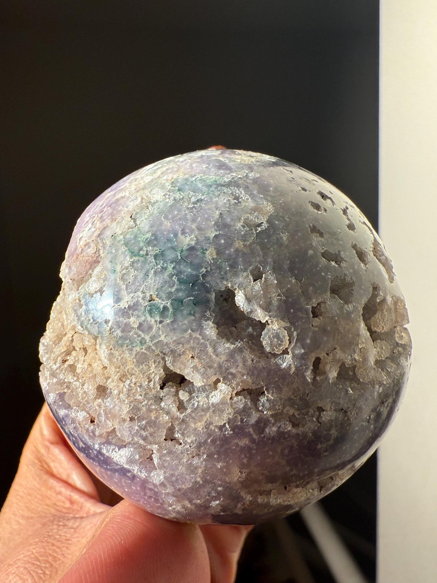 Grape Agate Sphere, Druzy Grape Agate, Botryoidal Chalcedony, Grape Agate Cluster, Purple Chalcedony, Regular 'low' grade, Oddities