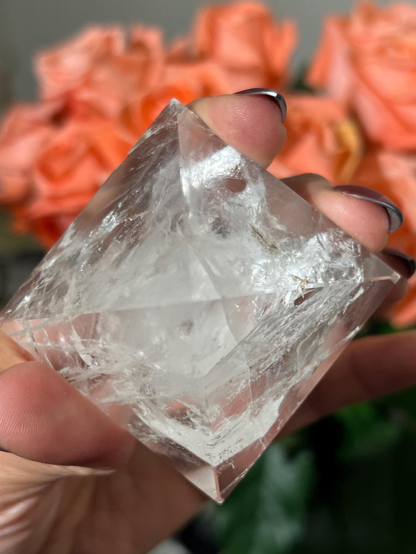 Natural Clear Quartz Pyramid, Clear Quartz Pyramid, Spiritual Home Decoration, Egyptian Pyramid, Crystal Gifts, Metaphysical Gifts