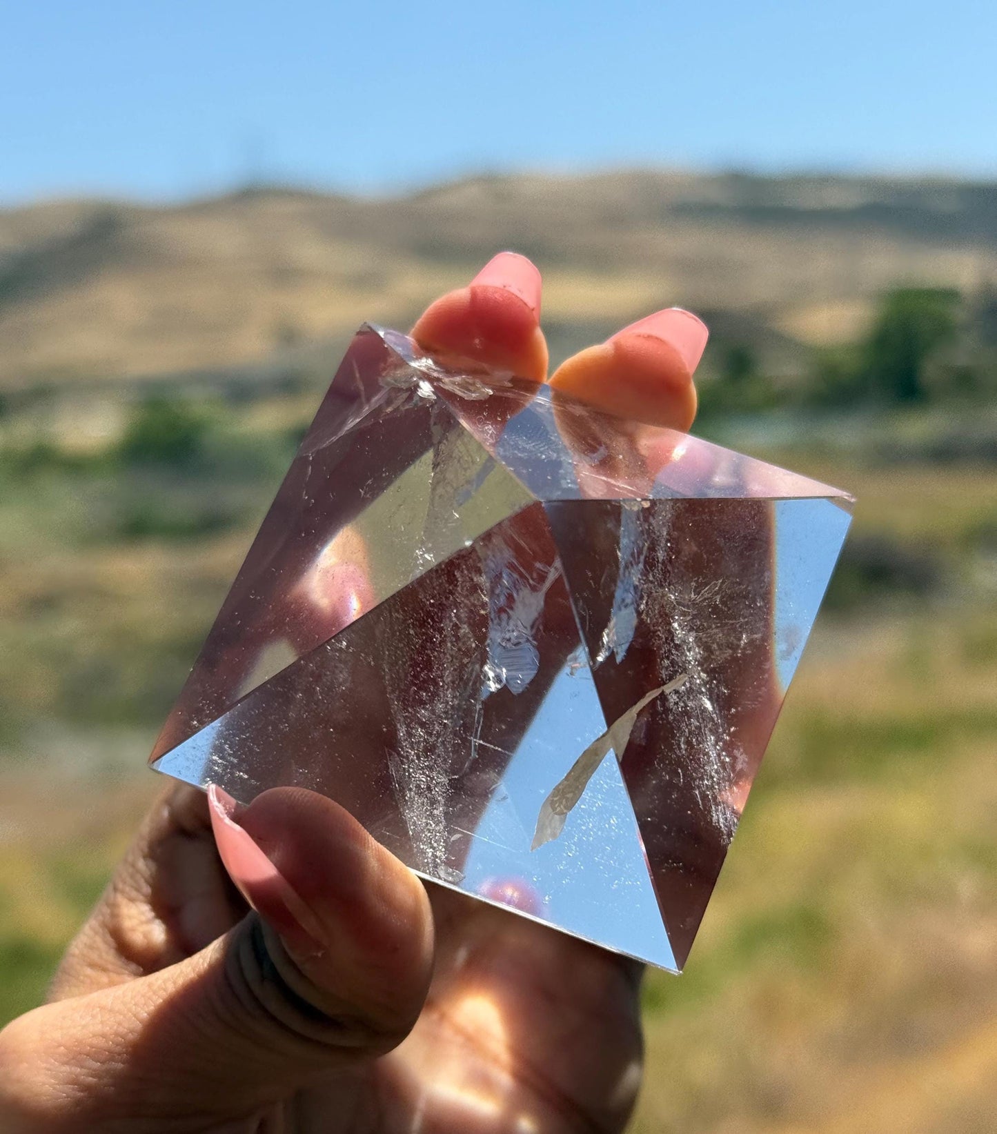 Natural Clear Quartz Pyramid, Clear Quartz Pyramid, Spiritual Home Decoration, Egyptian Pyramid, Crystal Gifts, Metaphysical Gifts