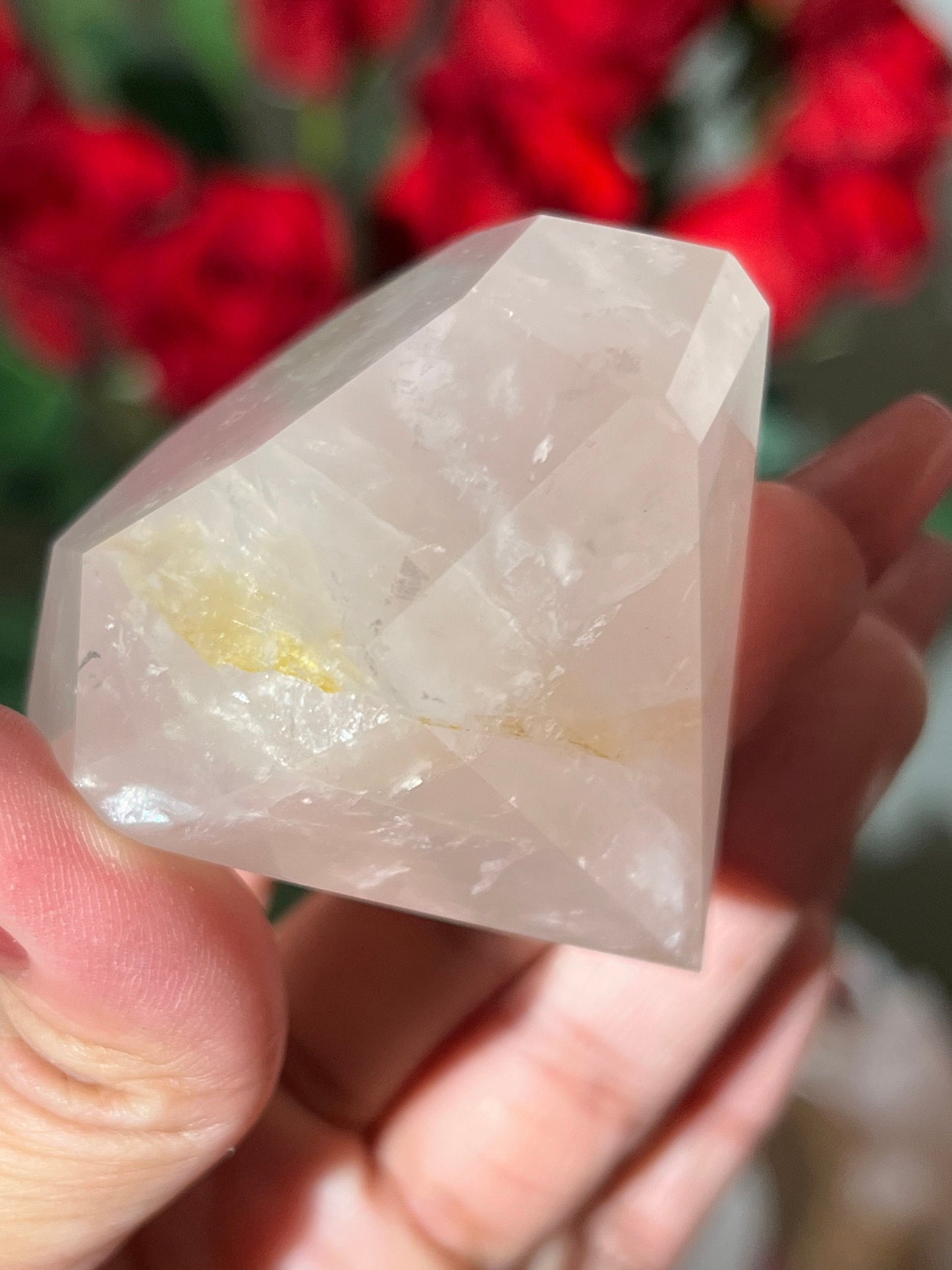 Rose Quartz Diamond Carving, Rose Quartz Diamond, Authentic Natural Rose Quartz, Rose Quartz, Crystals Gift, Metaphysical gits, Gift for Her