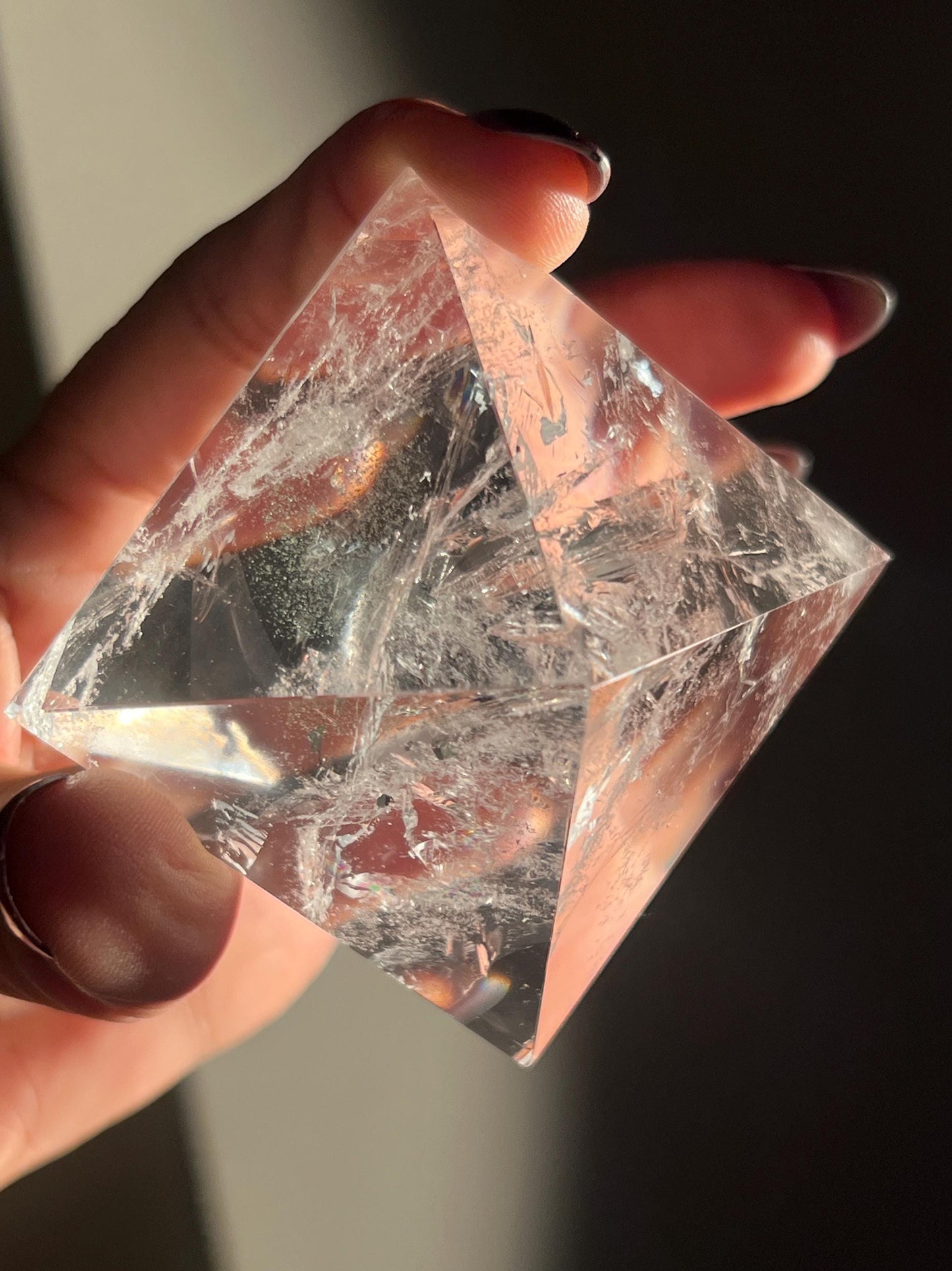 Natural Clear Quartz Pyramid, Clear Quartz Pyramid, Quartz Pyramid, Egyptian Pyramid Crystal Gifts, Spiritual Gifts, Spiritual Decor