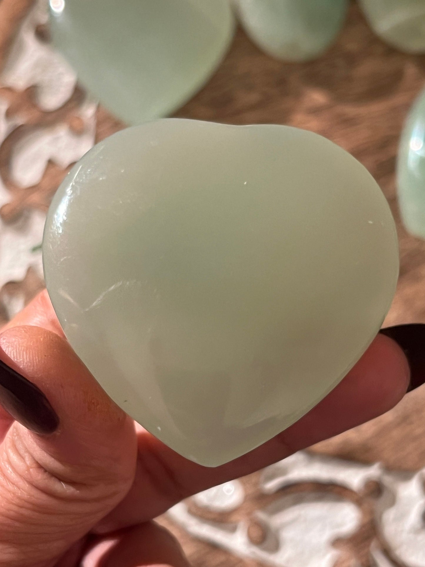 Green Calcite Heart, UV reactive Calcite, High Quality Green Calcite, Pistachio Calcite From Afghanistan