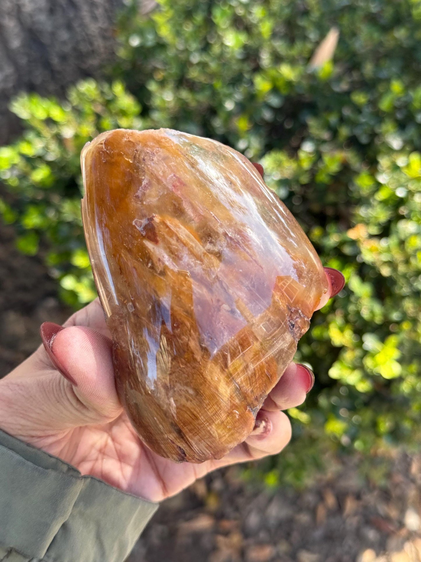 Rabbit Hair Quartz, Orange Rutilated Quartz, Amphibole Quartz, Orange Rutilated Quartz, Amphiboles, Rough Polished Amphibole, Crystal Gifts