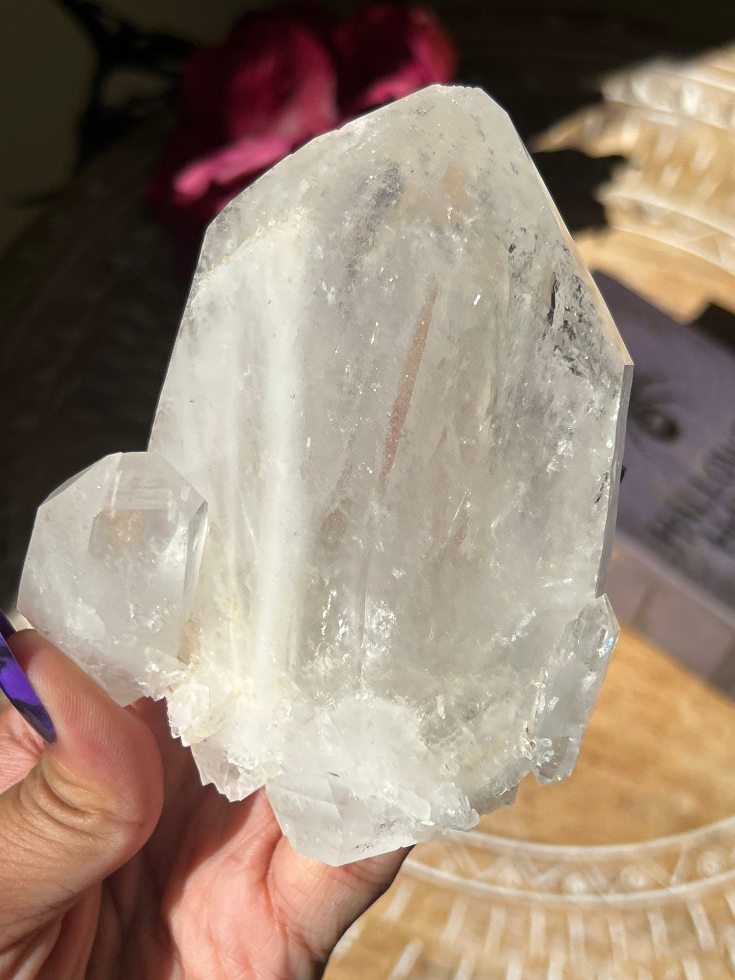 Colombian Lemurian Quartz, Lemurian Seed Quartz, Record Keeper Quartz, Colombian Quartz with Lodolite Growth, Optical Colombian Quartz, 1lb