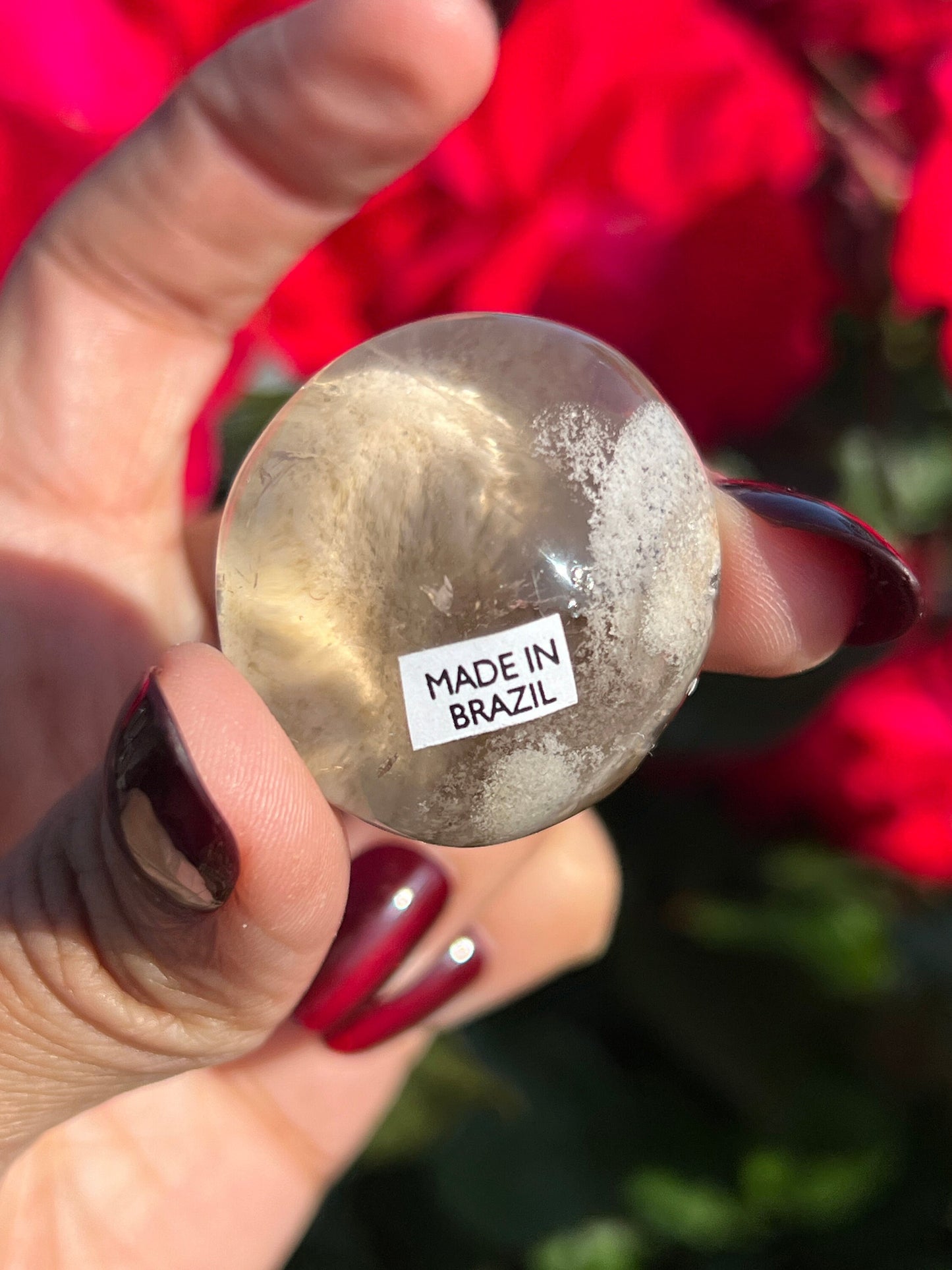 Lodolite Lens, Garden Quartz Garden Quartz Lens, Lodolite Quartz, Lodolite Garden Quartz, Scenic Quartz, Healing Crystals, Small mini