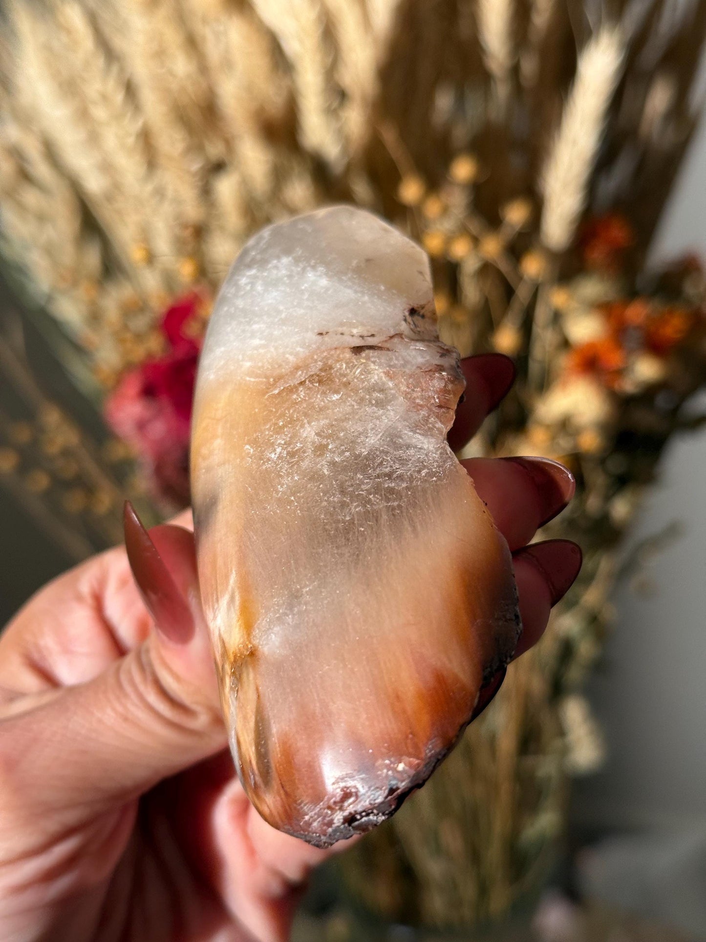 Rabbit Hair Quartz, Orange Rutilated Quartz, Amphibole Quartz, Orange Rutilated Quartz, Amphiboles, Rough Polished Amphibole, Crystal Gifts