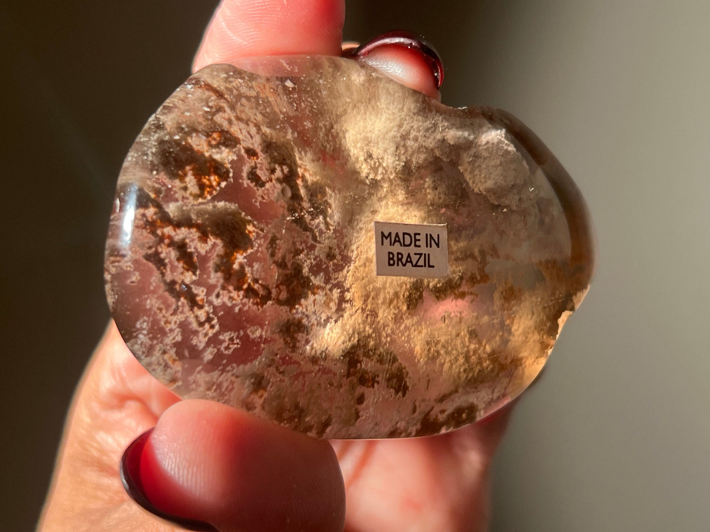 Lodolite Lens From Brazil, Garden Quartz, Lodolite Quartz, Scenic Quartz, Healing Crystals, Unique Crystals