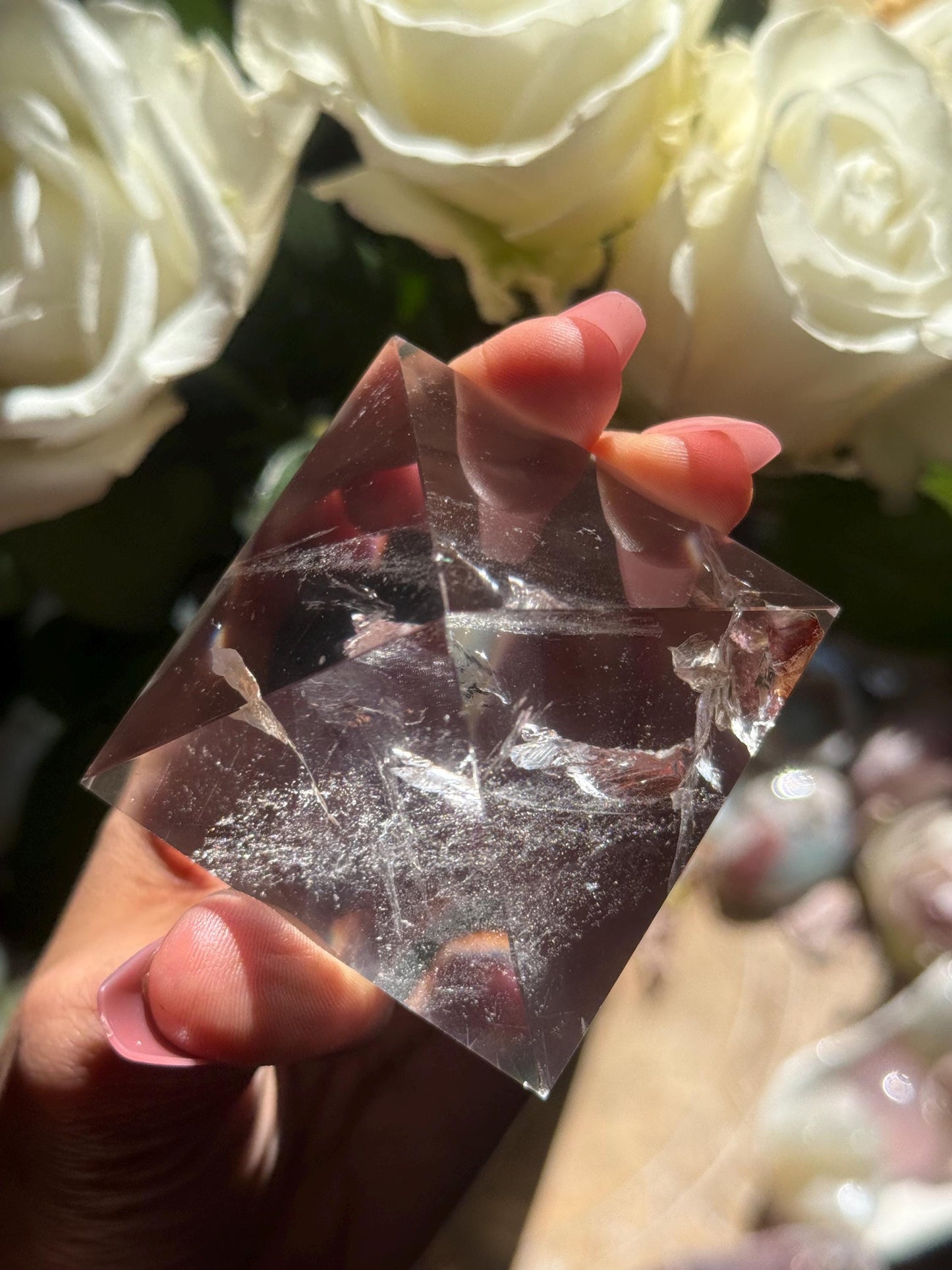Natural Clear Quartz Pyramid, Clear Quartz Pyramid, Spiritual Home Decoration, Egyptian Pyramid, Crystal Gifts, Metaphysical Gifts