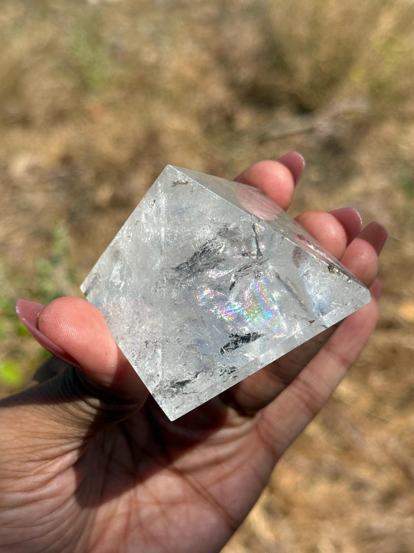 Natural Clear Quartz Pyramid, Clear Quartz Pyramid, Spiritual Home Decoration, Egyptian Pyramid Decoration, High Frequency Quartz, Pyramid