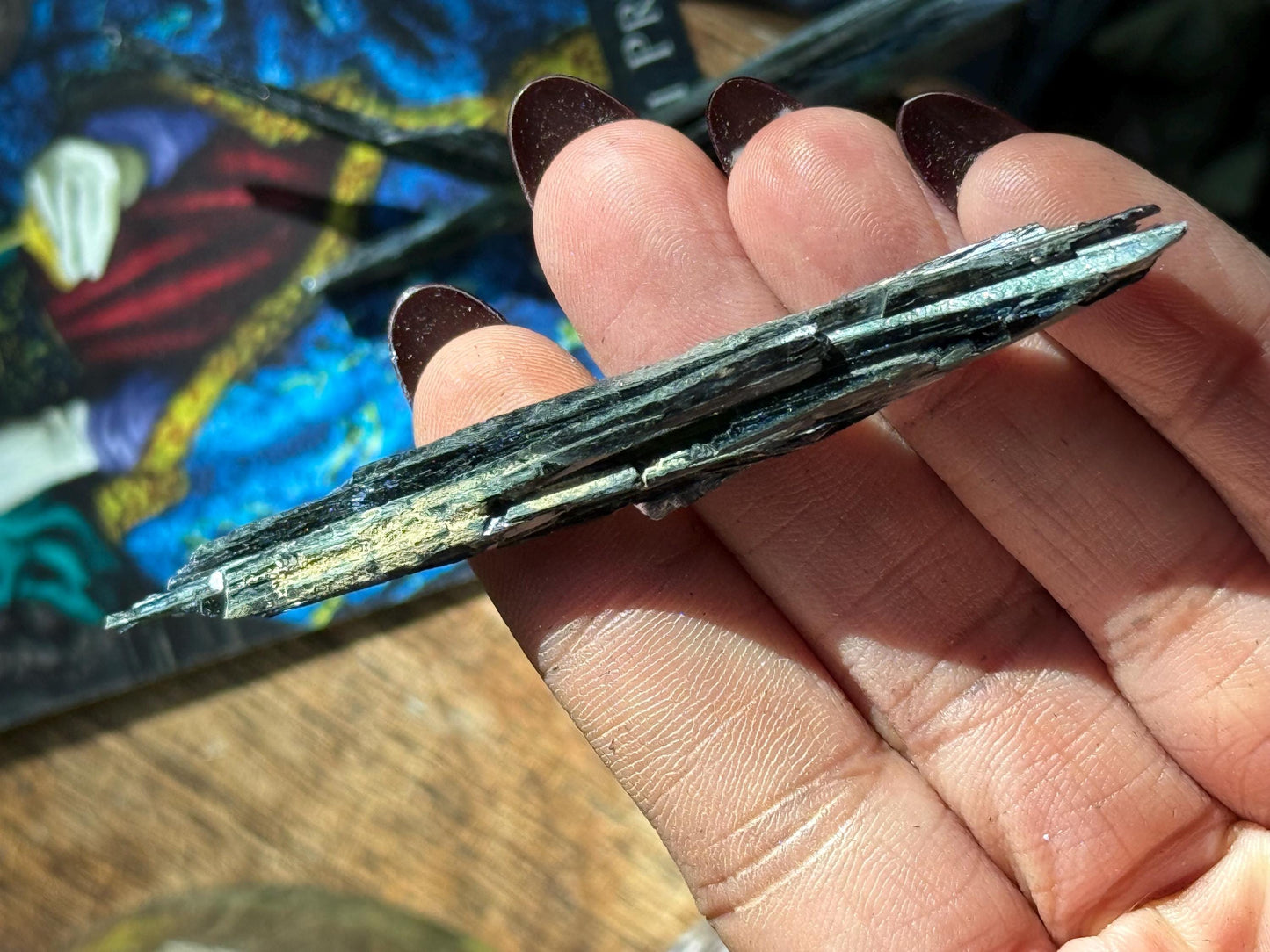 Bottle of Vivinite, Vivianite from Brazil, Raw Specimen, Home Decor, Vivianite, Crystal Gifts,