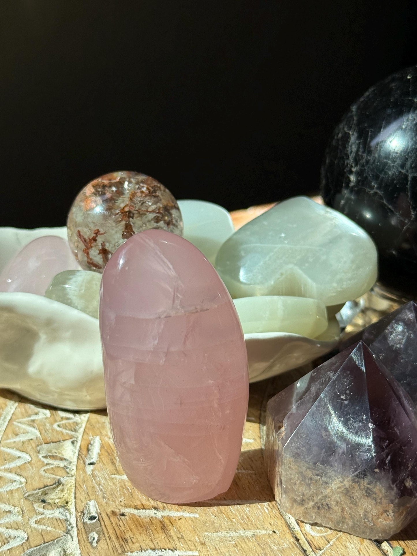 Mozambique Rose Quartz Free Form, Star Rose Quartz Gemstone, Heart Chakra Healing Crystal, Spiritual Gift, MINI