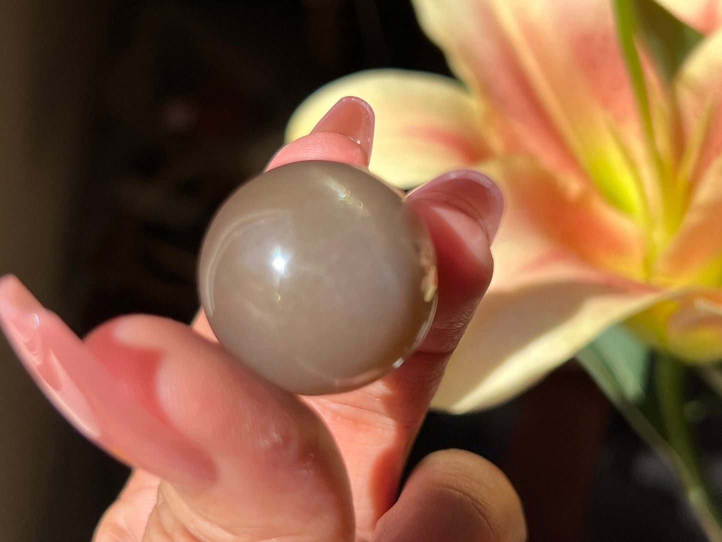 Sunstone Mini Sphere With Crown Holder, Translucent Peach Moonstone, Sunstone, Flashy Black Moonstone, Gemmy high quality moonstone, MINI