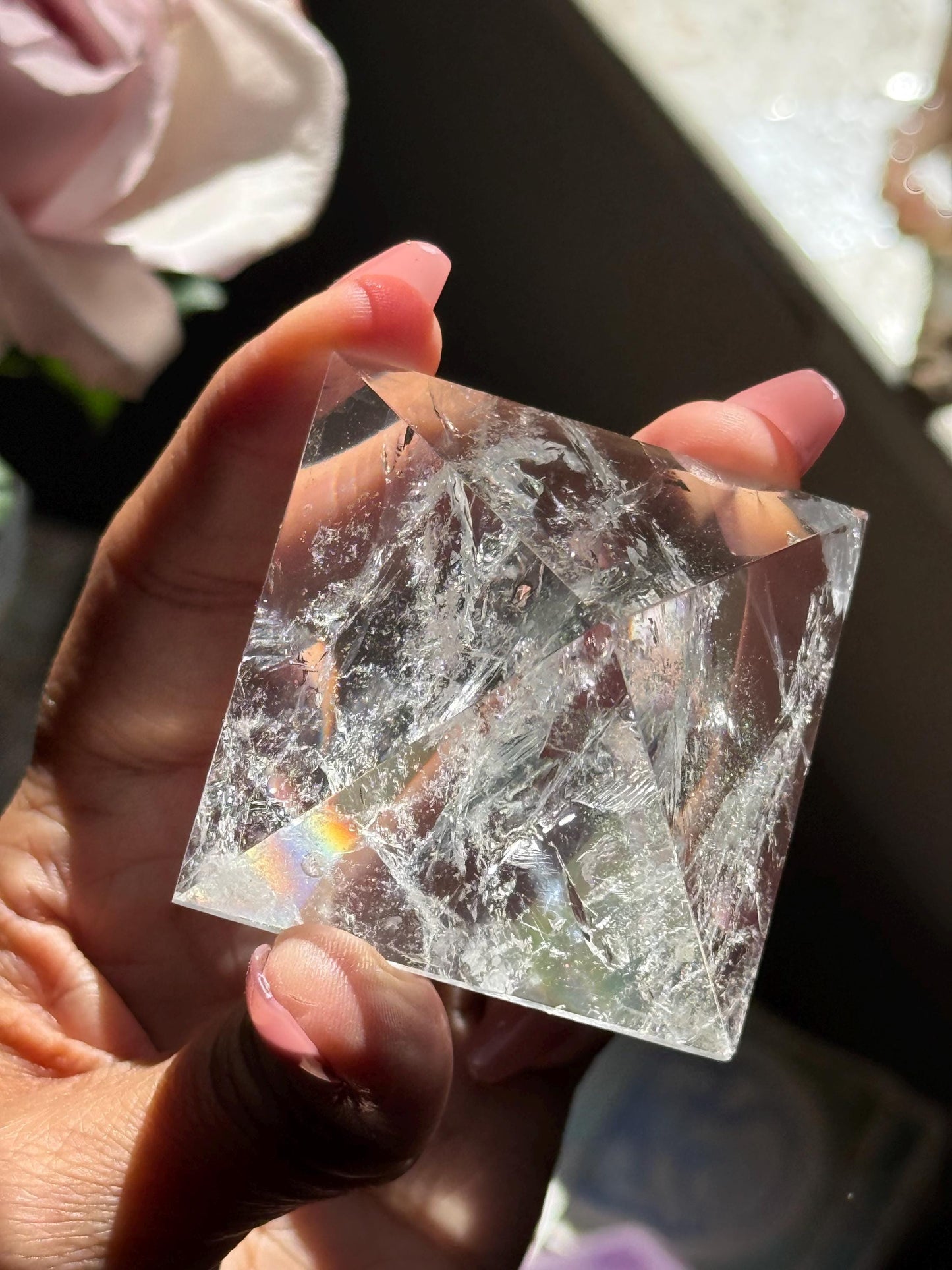 Natural Clear Quartz Pyramid, Clear Quartz Pyramid, Quartz Pyramid, Egyptian Pyramid Crystal Gifts, Spiritual Gifts, Spiritual Decor