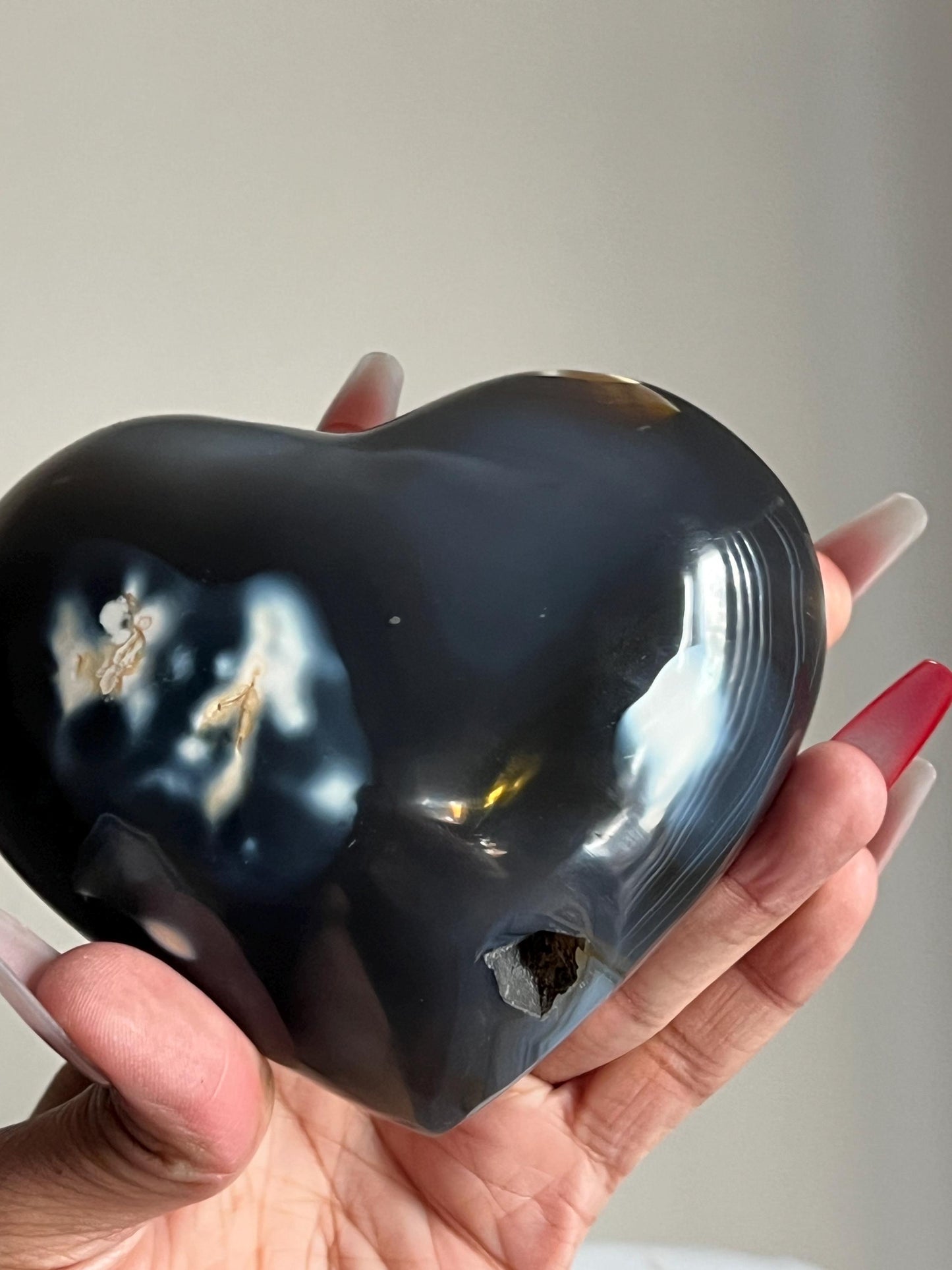 Orca Agate Heart, Orca Agate, Healing Crystals, Crystal Hearts, Crystals for Grieving, Crystal Gifts,