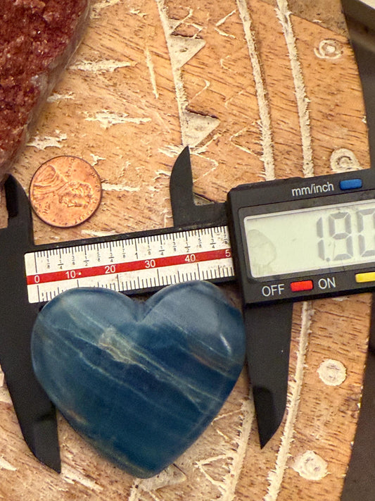 Blue Onyx Heart, BLUE ONYX, Lemurian Aquatine Heart, Crystal Gifts, Metaphysical Gifts, Valentines day Gift, Crystal Hearts, MINI