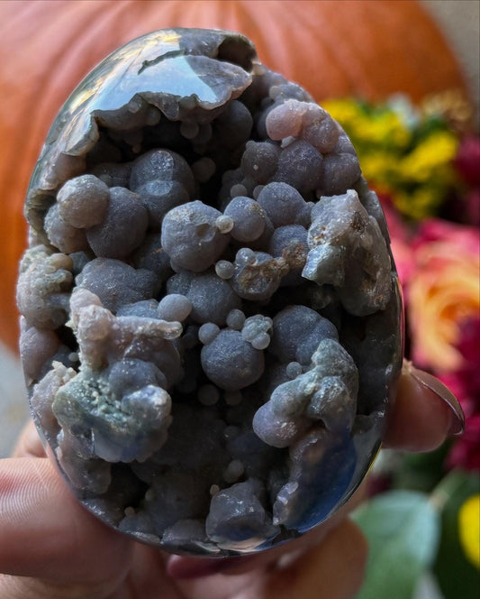 Grape Agate Egg, Druzy Grape Agate, Botryoidal Chalcedony, Grape Agate Cluster, Purple Chalcedony, Regular 'low' grade, Oddities, Weird Core