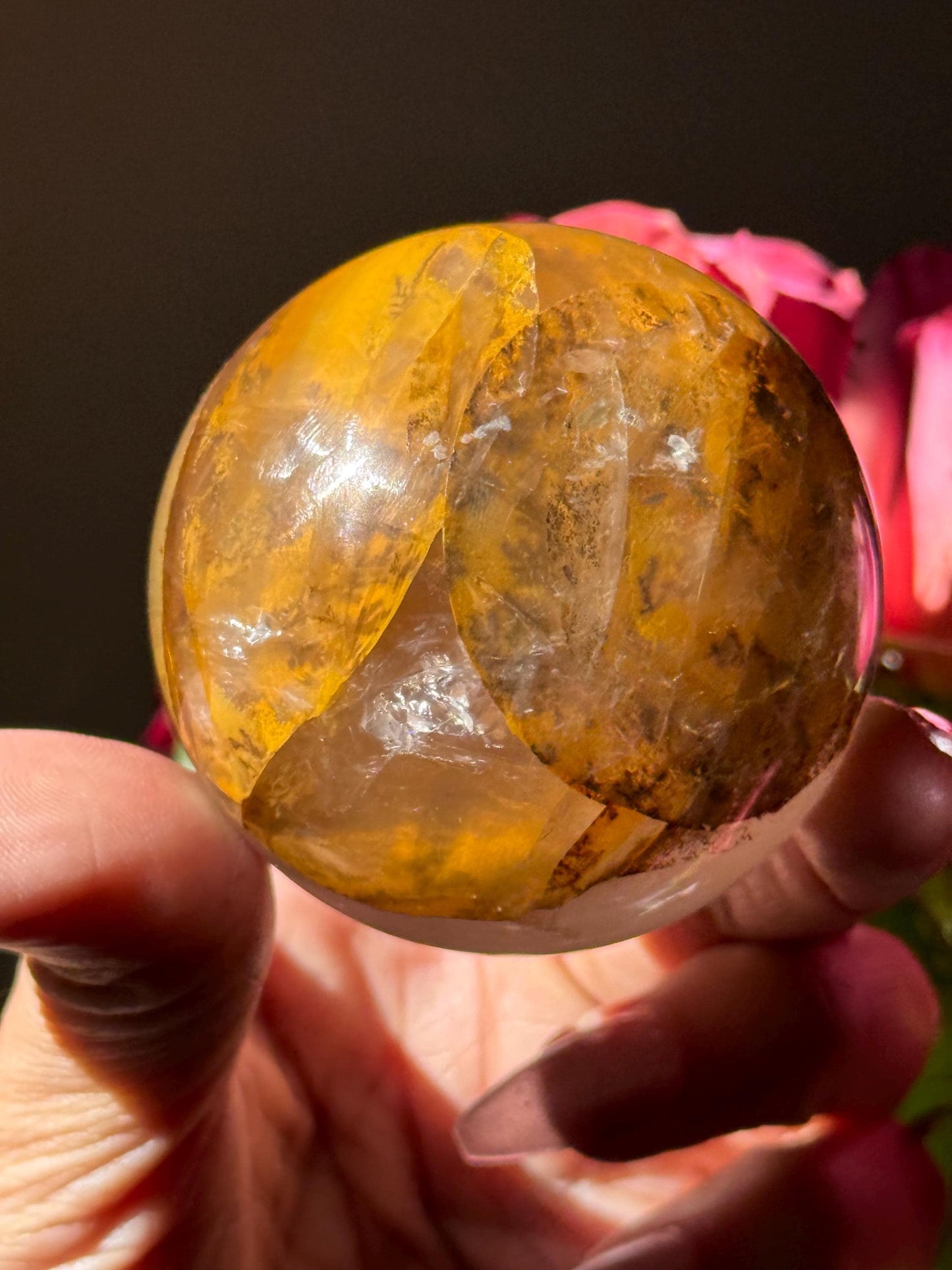 Dendritic Quartz Sphere, Girasol Quartz With Dendrites, Dendritic, Giralsol sphere Healing Crystals, Crystals, Metaphysical Crystals