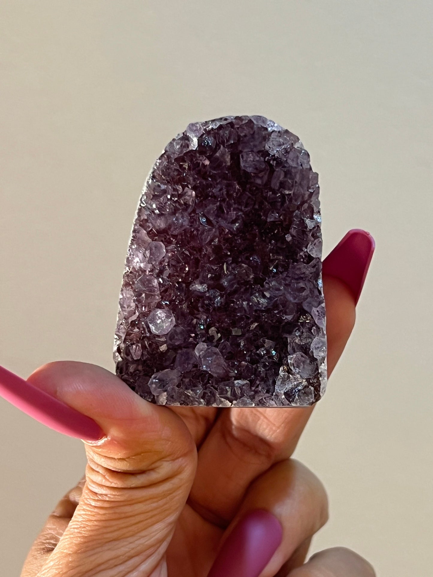 Small Sugar Druzy Geode, Sugar Agate Druzy Amethyst From Uruguay, Druzy Crystals, Cut base amethyst,