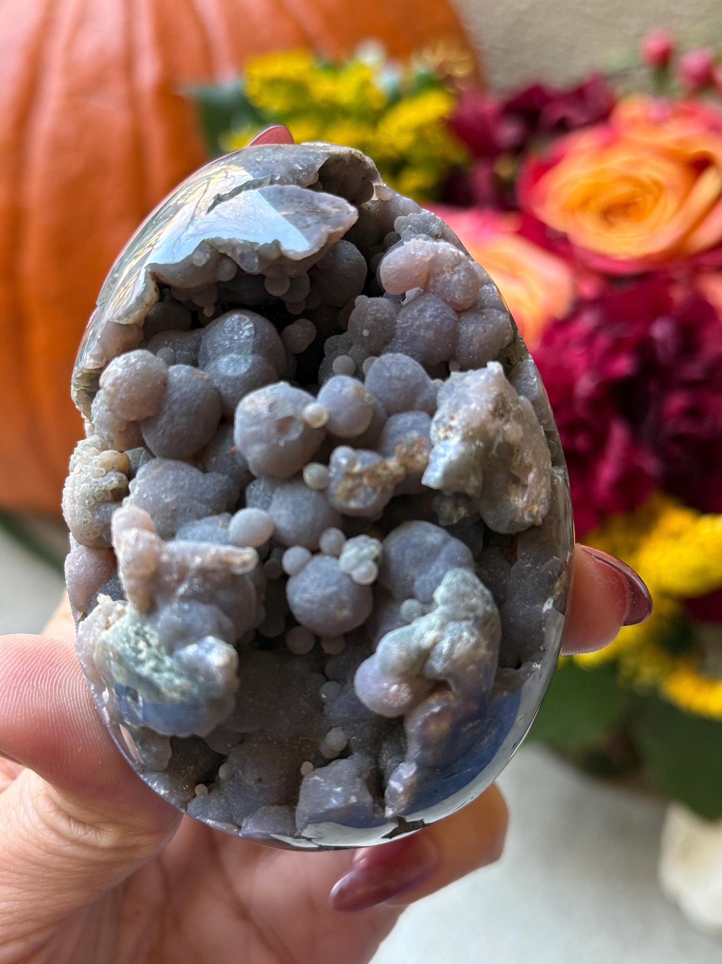 Grape Agate Egg, Druzy Grape Agate, Botryoidal Chalcedony, Grape Agate Cluster, Purple Chalcedony, Regular 'low' grade, Oddities, Weird Core