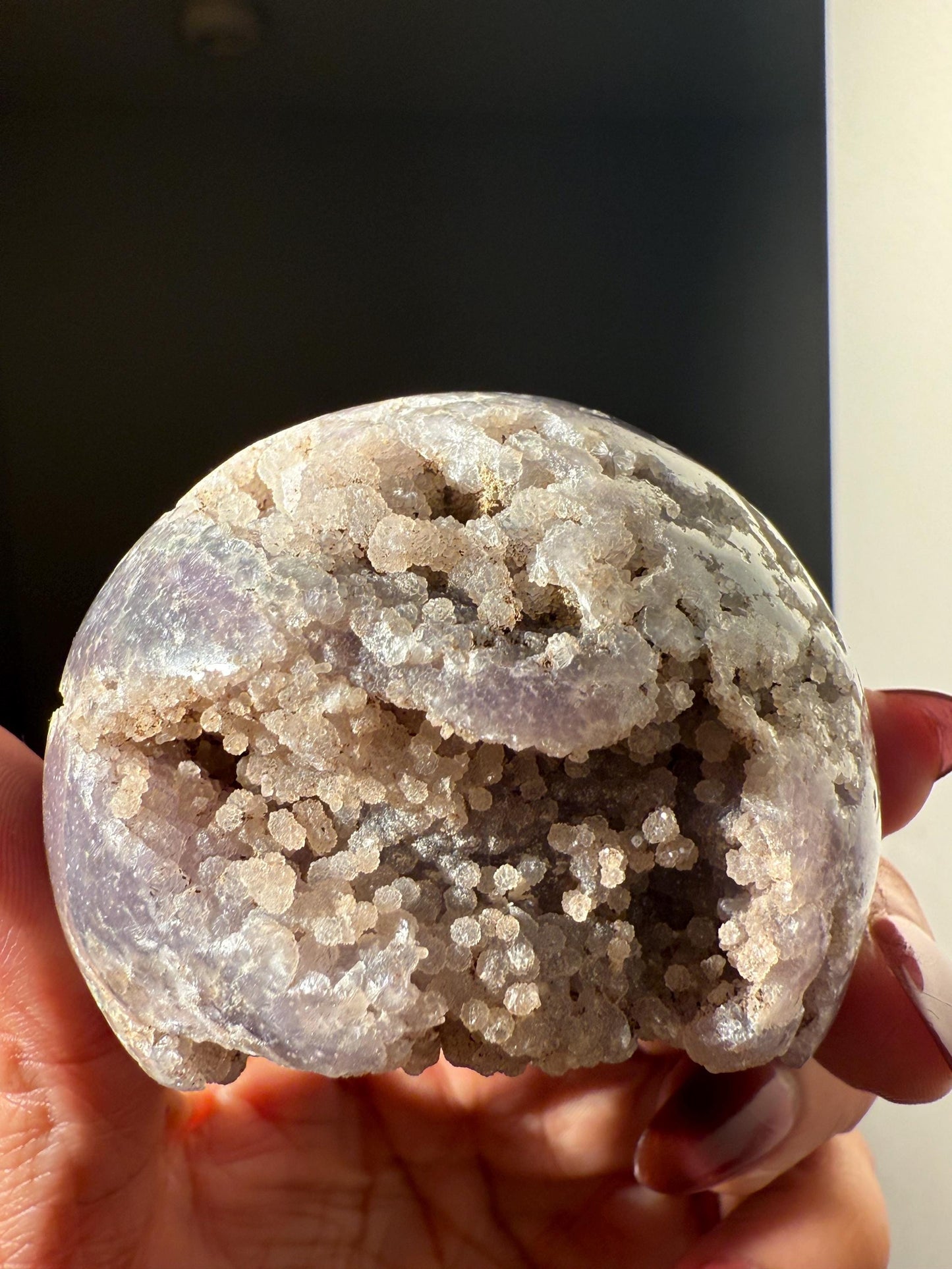 Grape Agate Sphere, Druzy Grape Agate, Botryoidal Chalcedony, Grape Agate Cluster, Purple Chalcedony, Regular 'low' grade, Oddities