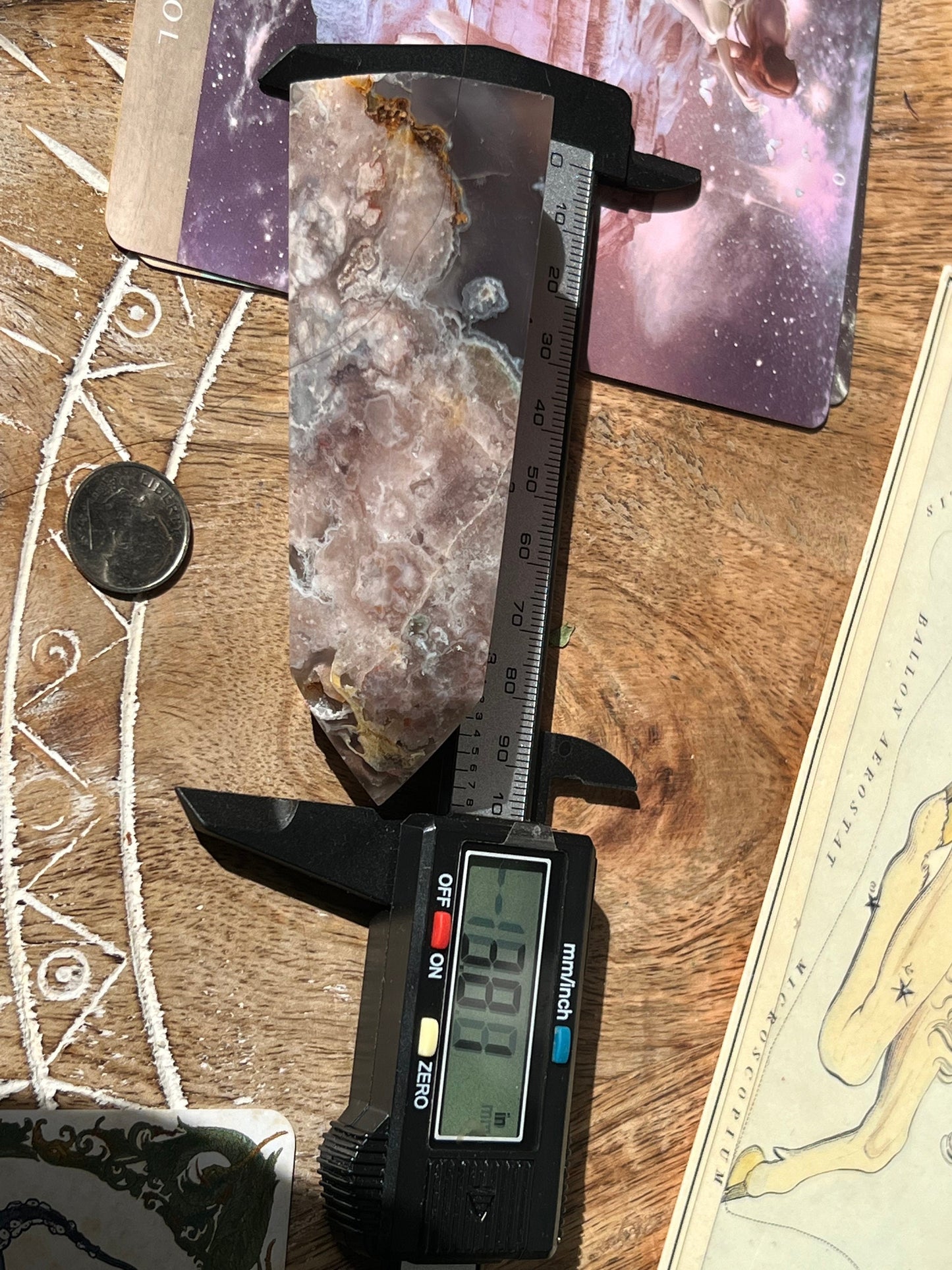 Black Flower Agate Tower, Pink and GREY Flower Agate, Flower Agate, Crystal Gifts, Metaphyiscal Gifts,
