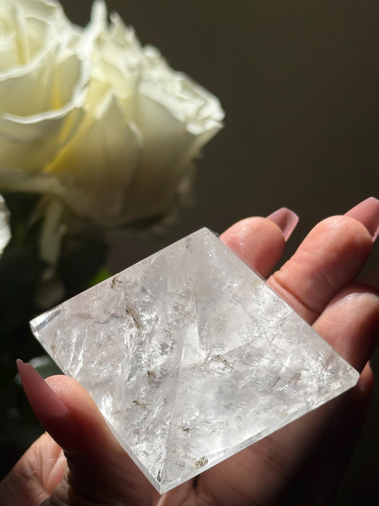 Natural Clear Quartz Pyramid, Clear Quartz Pyramid, Spiritual Home Decoration, Egyptian Pyramid, Crystal Gifts, Metaphysical Gifts
