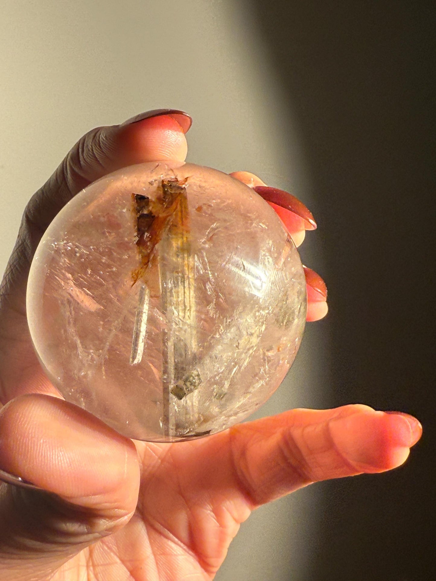 Rutile Quartz with Mica, White Rutilated Quartz Sphere, Rutile, Rutilated Quartz, Mica Quartz, Crystals, Crystal Gifts, Unique Gift Idea,