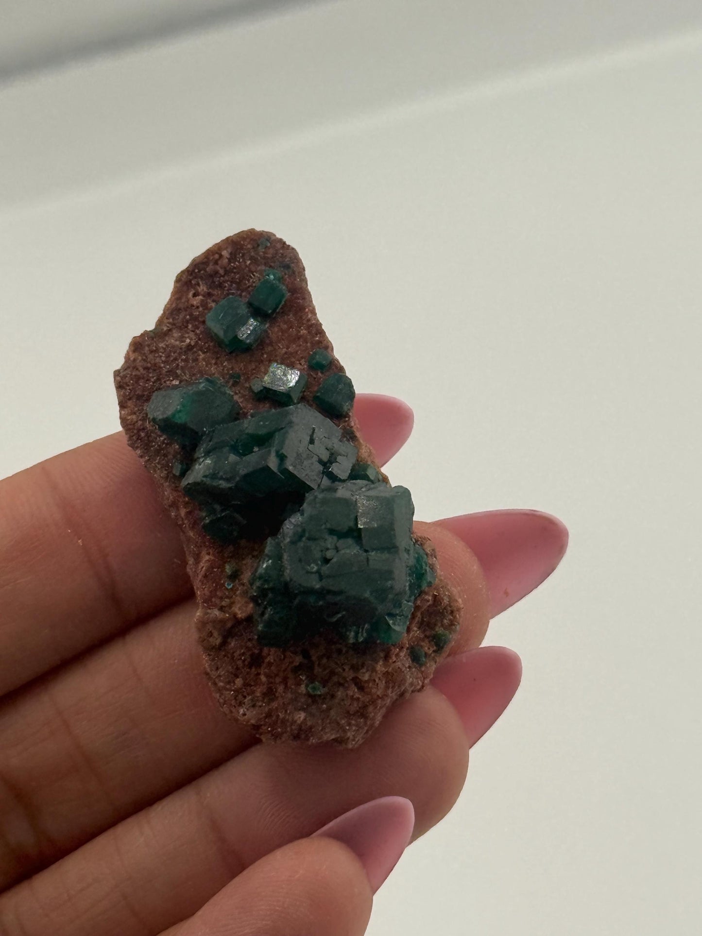 Dioptase, Natural Raw Dioptase, Dioptase from Republic of the Congo, Fossils and Minerals,