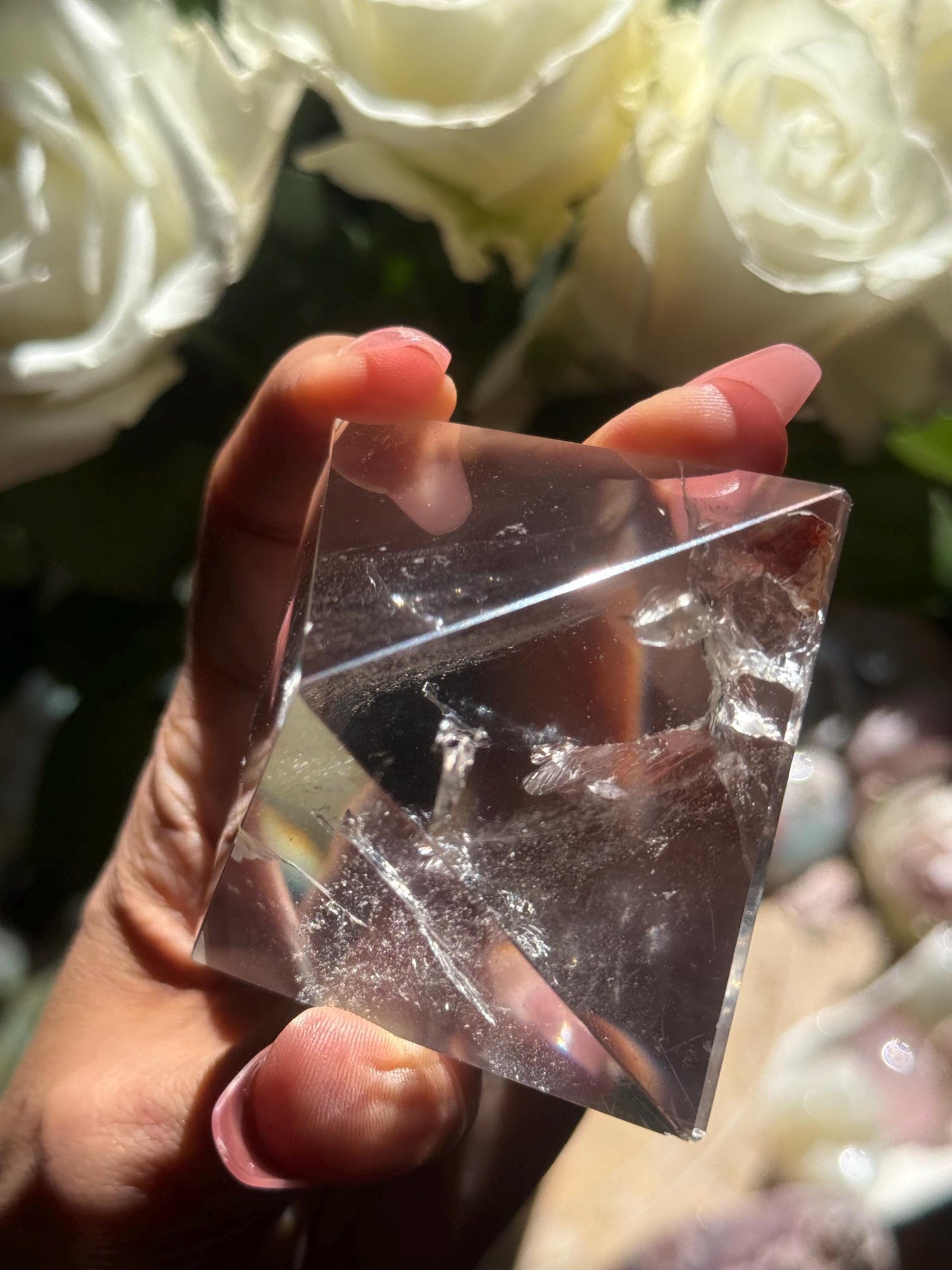 Natural Clear Quartz Pyramid, Clear Quartz Pyramid, Spiritual Home Decoration, Egyptian Pyramid, Crystal Gifts, Metaphysical Gifts
