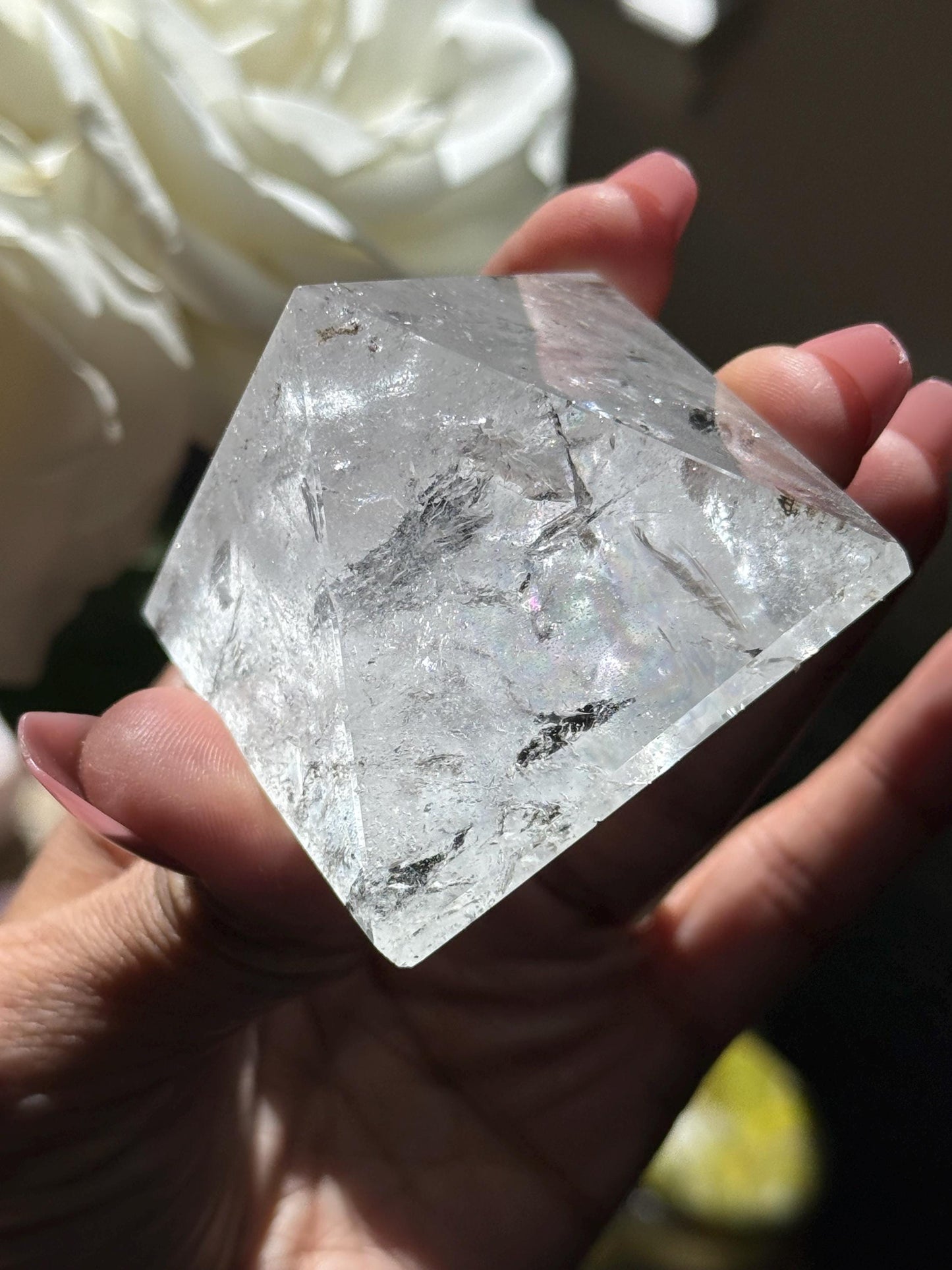 Natural Clear Quartz Pyramid, Clear Quartz Pyramid, Spiritual Home Decoration, Egyptian Pyramid Decoration, High Frequency Quartz, Pyramid