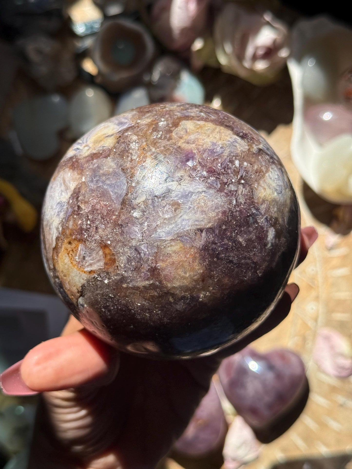 Large Lepidolite Sphere, Purple Mica Crystal, Muscovite Crystal, Purple Mica, Crystal Ball, Large, Lepidiolite