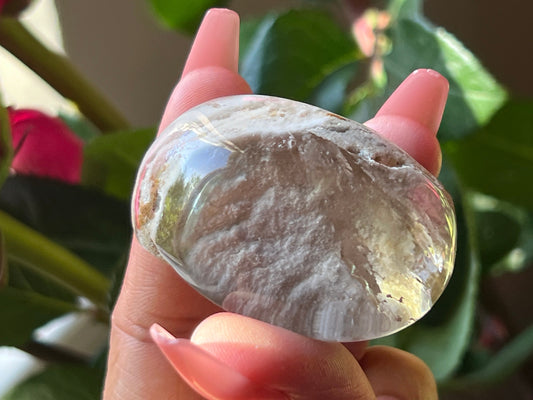 Small Lodolite Lens, Garden Quartz Garden Quartz Lens, Lodolite Quartz, Lodolite Garden Quartz, Scenic Quartz, Healing Crystals, Small