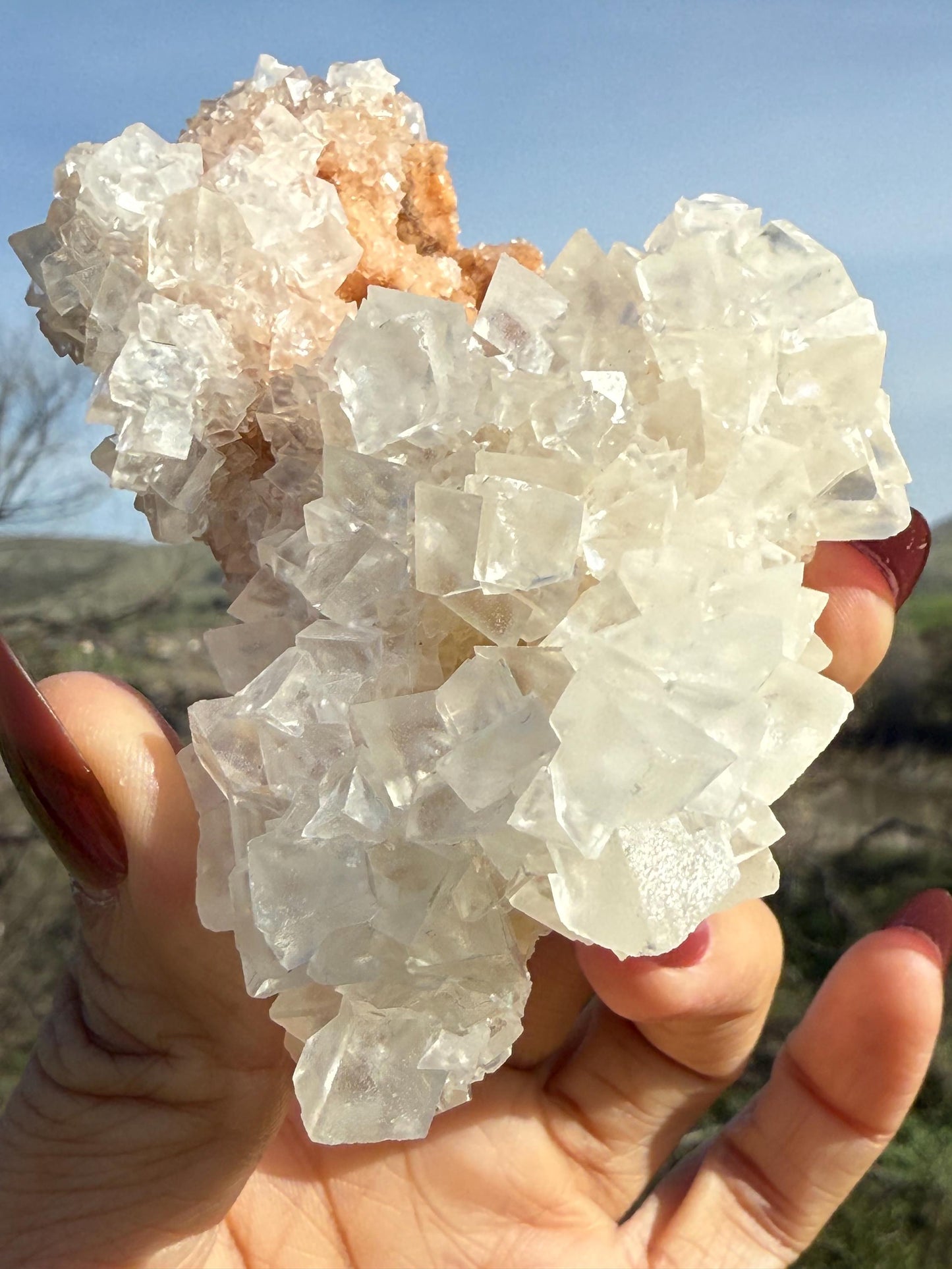 Cubic Calcite Specimen, Calcite From India, Raw Calcite, UV reactive Calcite from India, Fluorescent Mineral Specimen, Tucson Gem show Find
