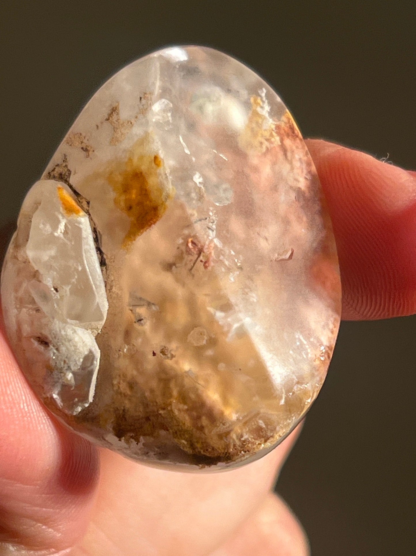 Mini Lodolite Lens, Garden Quartz Garden Quartz Lens, Lodolite Quartz, Lodolite Garden Quartz, Scenic Quartz, Crystals Gift, REGULAR GRADE