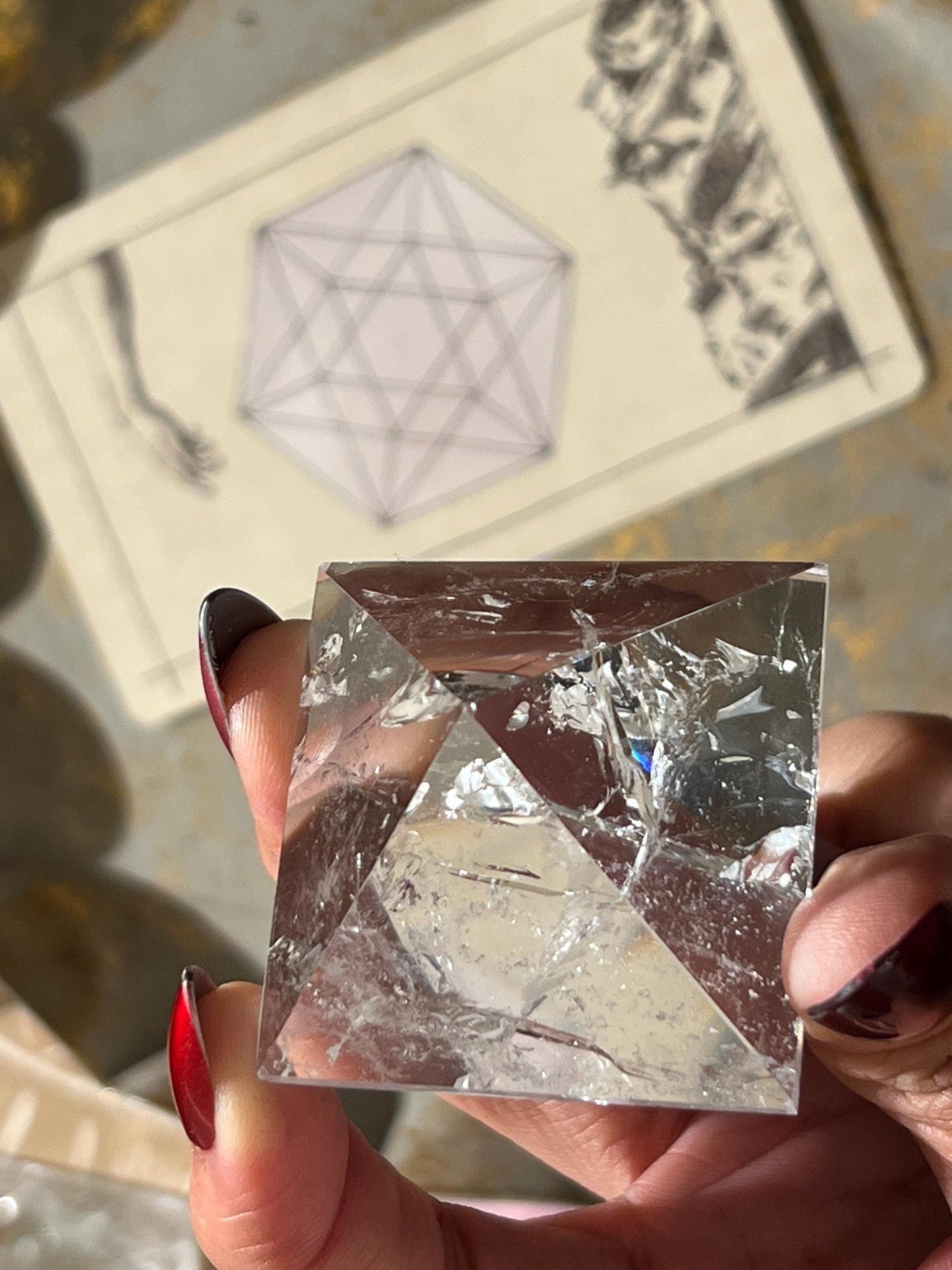 Natural Clear Quartz Pyramid, Clear Quartz Pyramid, Spiritual Home Decoration, Egyptian Pyramid Decoration, High Frequency Quartz, Pyramid