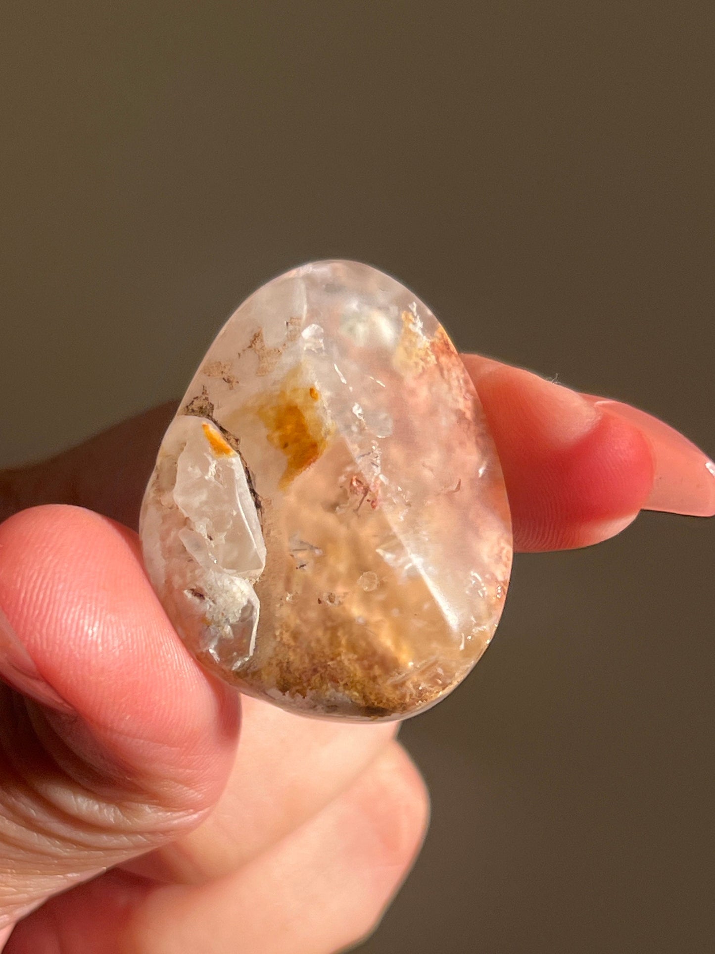 Mini Lodolite Lens, Garden Quartz Garden Quartz Lens, Lodolite Quartz, Lodolite Garden Quartz, Scenic Quartz, Crystals Gift, REGULAR GRADE