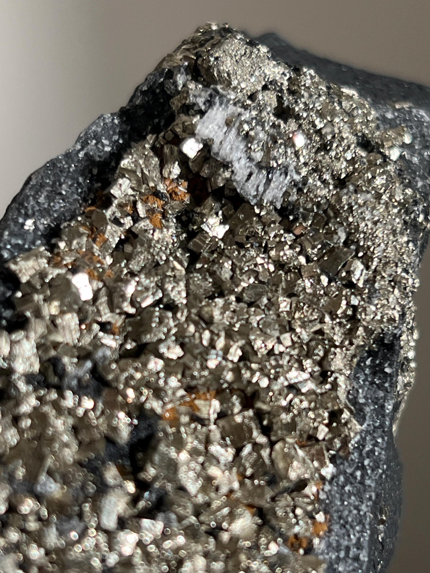 Shungite with Pyrite On Stand, Natural Shungite, Shungite with Pyrite, Raw Shungite, Crystal Gifts, Metaphysical Gifts, Spiritual Decor
