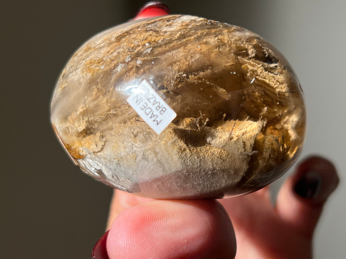 Lodolite Lens From Brazil, Garden Quartz, Lodolite Quartz, Scenic Quartz, Healing Crystals, Unique Crystals