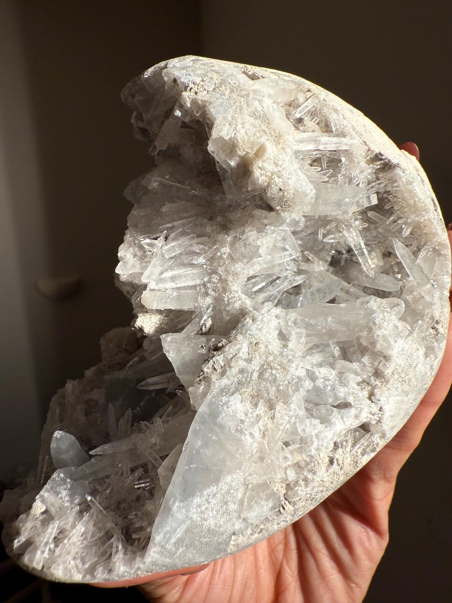 Large Celestite Geode, White Celestite, Celestite Egg, Raw Celestite Geode, Crystal Gifts, Healing Crystals, Crystal Gifts,