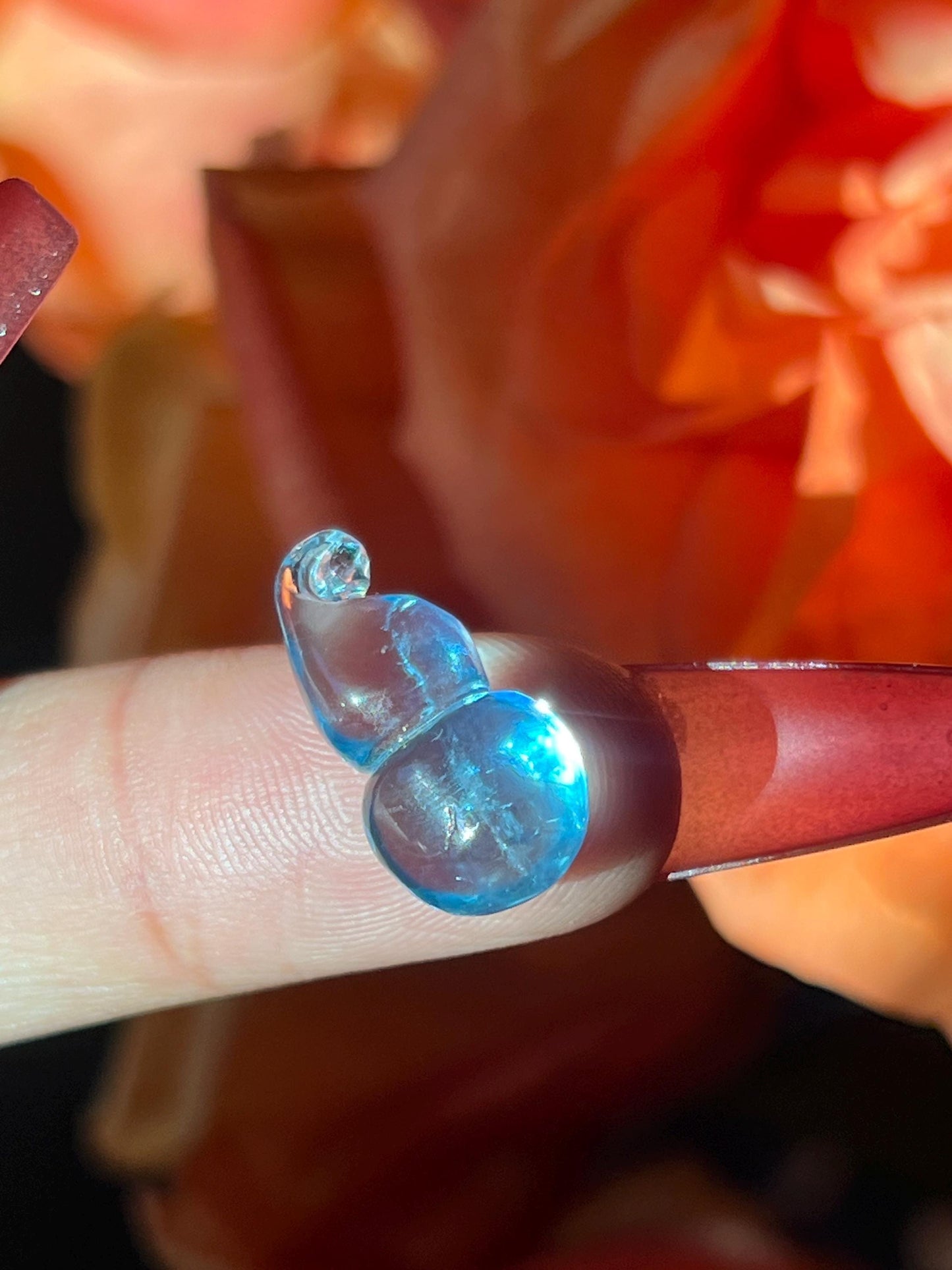 Two Aquamarine Gourd Carving, Blue Aquamarine, Aquamarine Gemstones, Aquamarine Jewelry, Good Luck Charm, Crystal Gifts, Crystal Lot