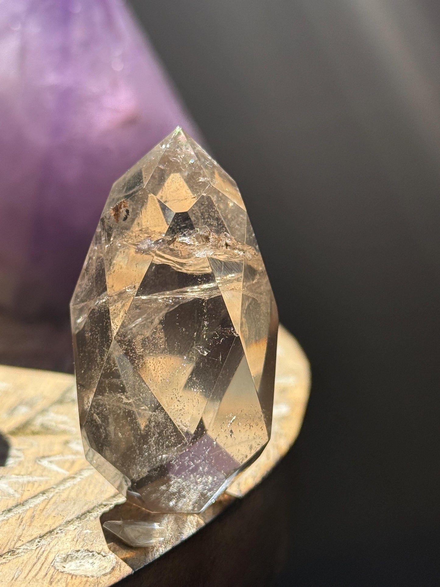 Faceted Smoky Quartz, Smoky Quartz Filled With Rainbows, Faceted Crystal Quartz, Smoky Quartz, Crystal Gifts, Rainbow Quartz, Small