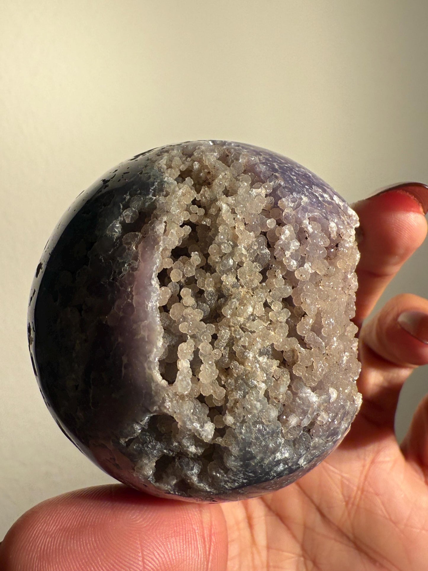 Grape Agate Sphere, Druzy Grape Agate, Botryoidal Chalcedony, Grape Agate Cluster, Purple Chalcedony, Regular 'low' grade, Oddities