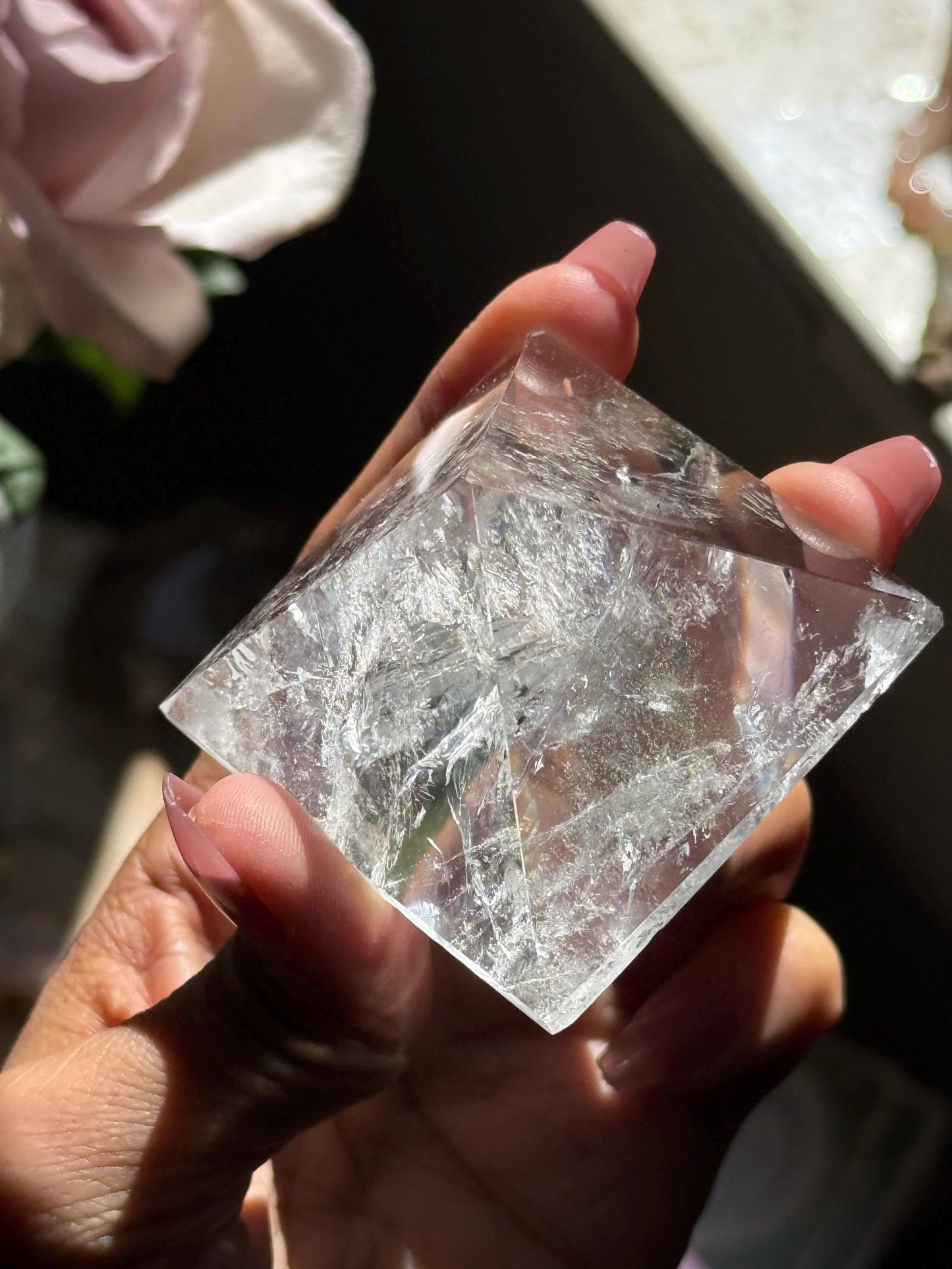 Natural Clear Quartz Pyramid, Clear Quartz Pyramid, Quartz Pyramid, Egyptian Pyramid Crystal Gifts, Spiritual Gifts, Spiritual Decor