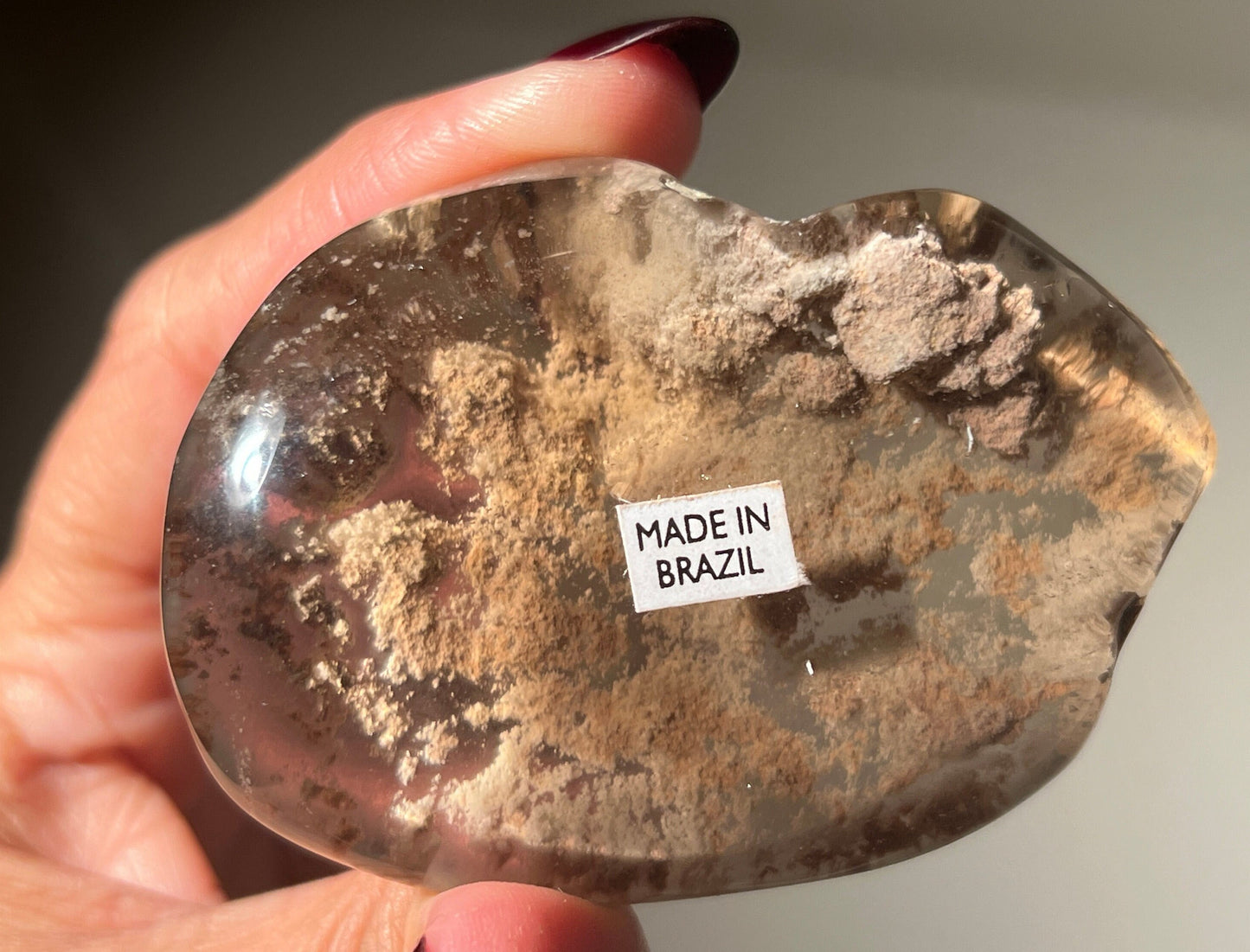 Lodolite Lens From Brazil, Garden Quartz, Lodolite Quartz, Scenic Quartz, Healing Crystals, Unique Crystals