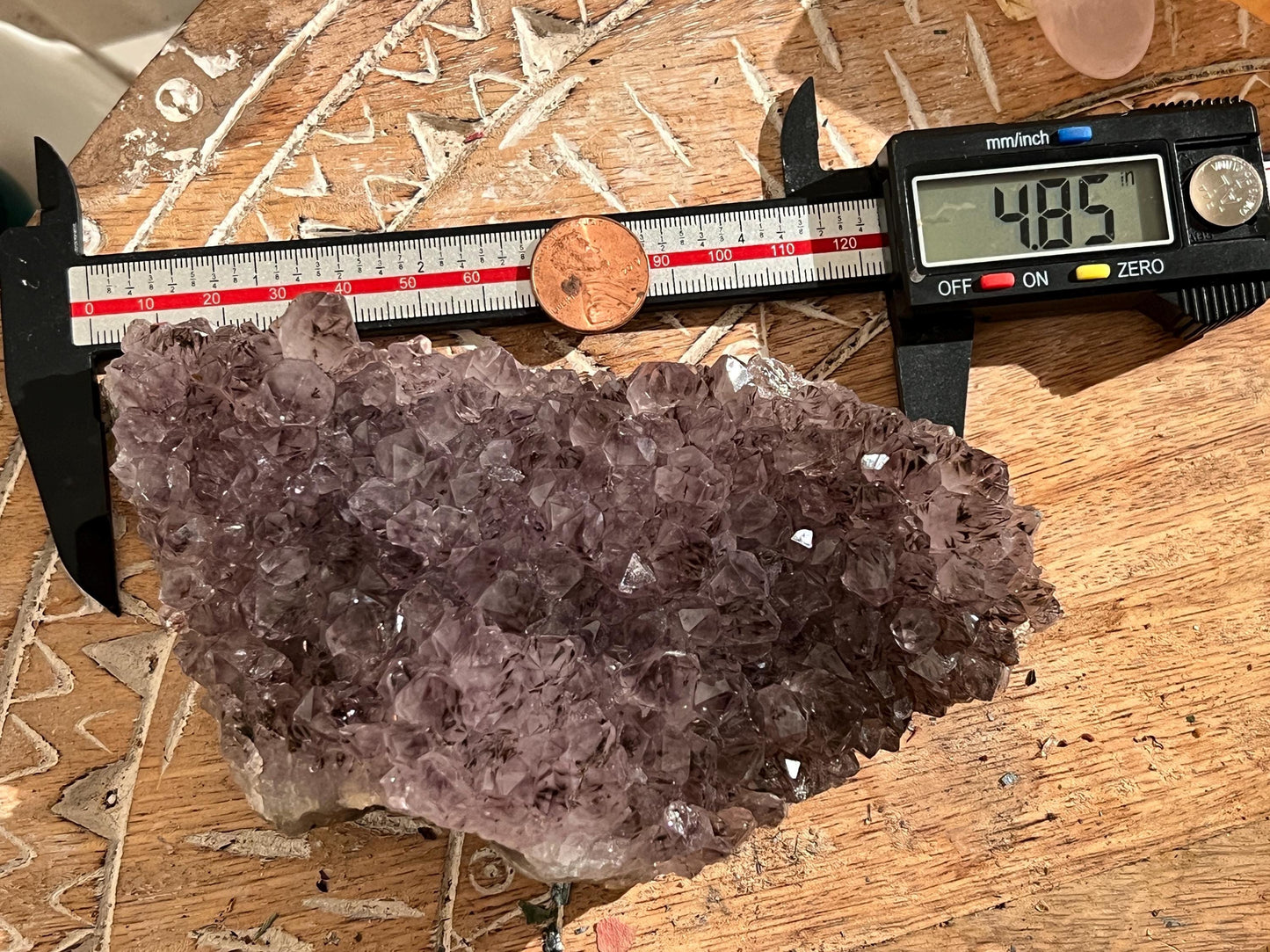 Raw Amethyst with Geothite Inclusions, Amethyst, Goethite, Super Seven Amethyst, Raw Crystal Clusters, Fossils, Crystal Gifts, 368 Grams