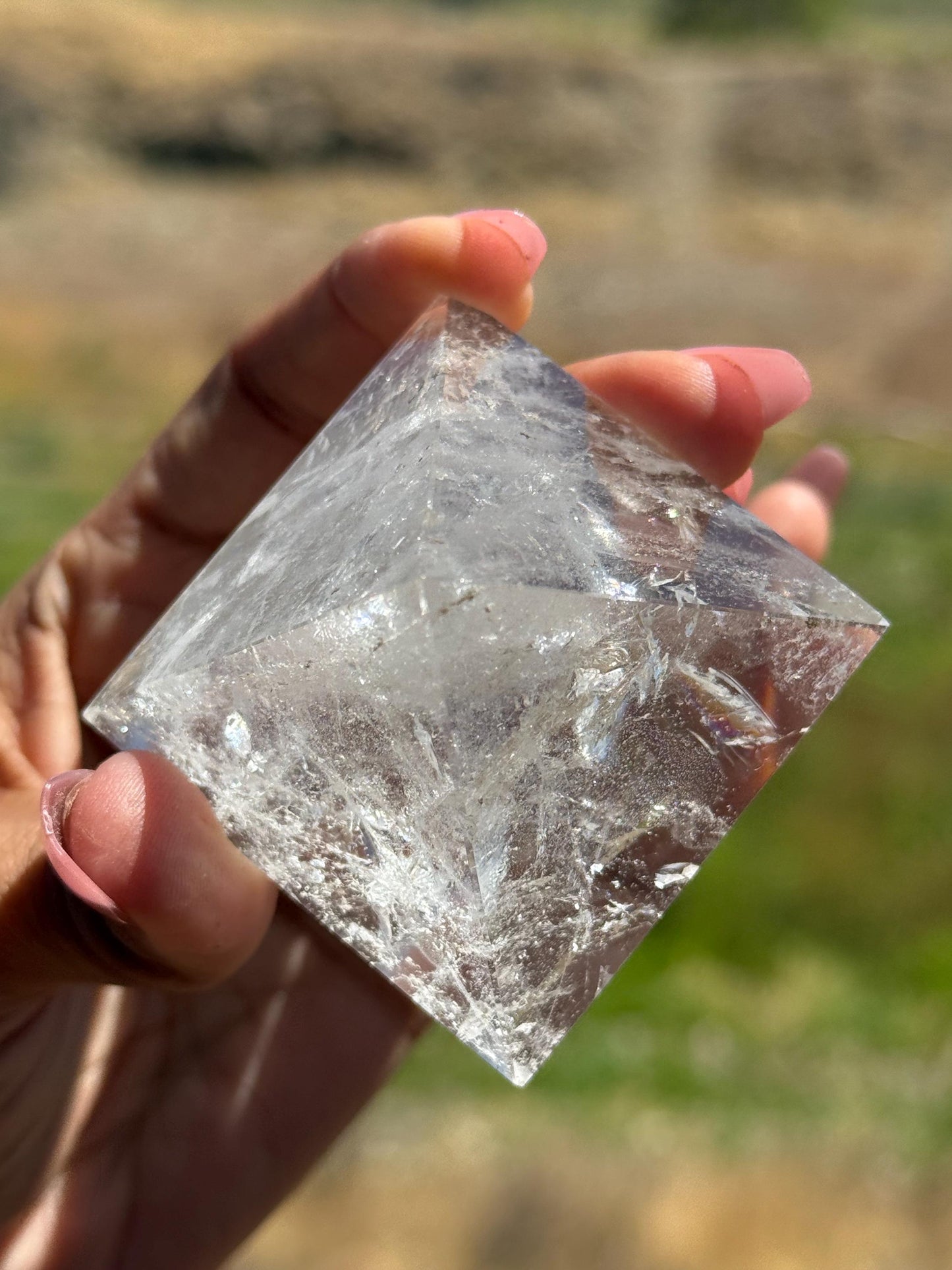 Natural Clear Quartz Pyramid, Clear Quartz Pyramid, Spiritual Home Decoration, Egyptian Pyramid Decoration, High Frequency Quartz, Pyramid